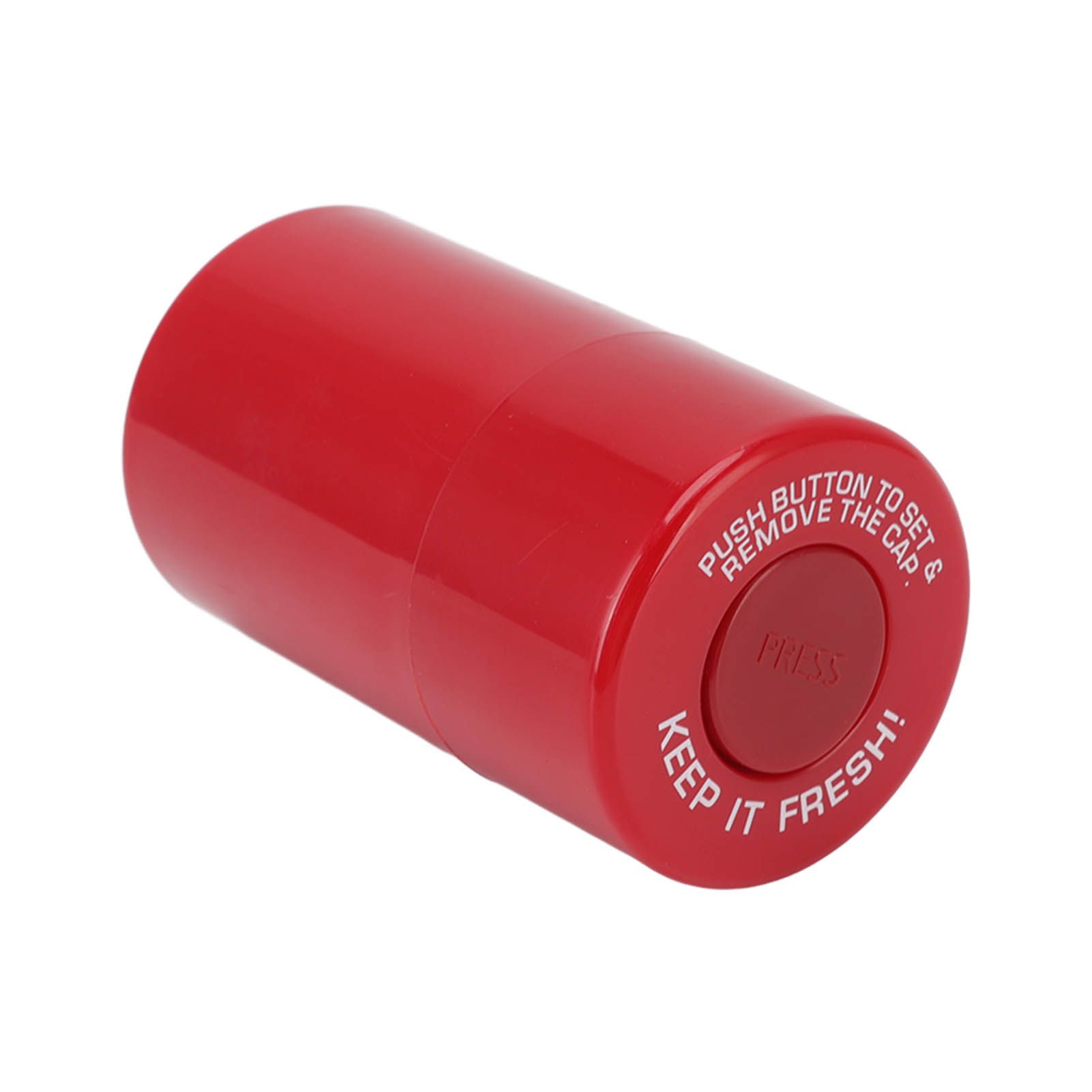 Round Plastic Airtight Stash Jar Smell Proof Tobacco Herb Storage Case Sealed Tank Container for Outdoor Travel Red - Image 5