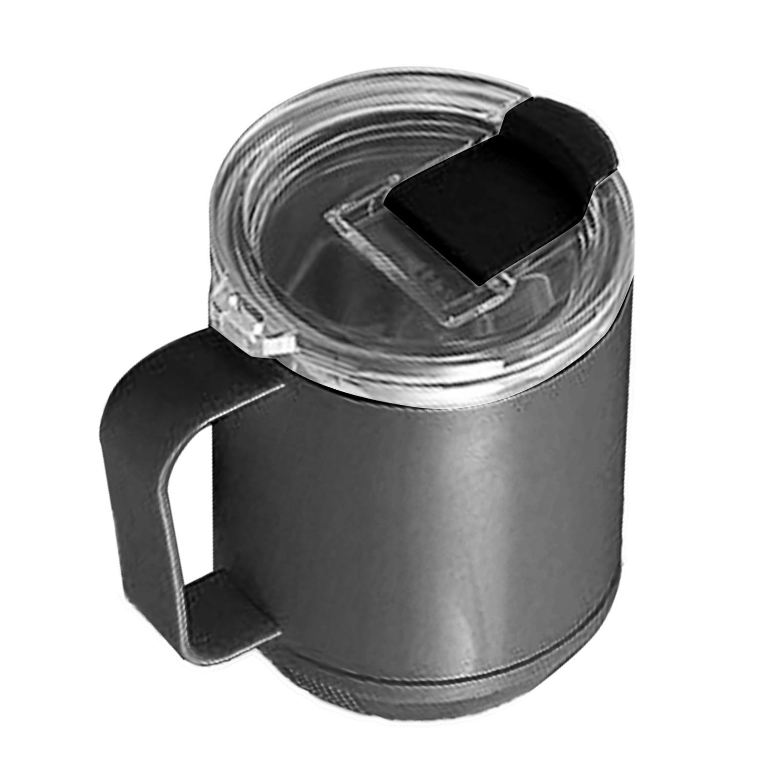 Coffee Mug 460ml 304 Stainless Steel Liner Leakproof Elegant Portable Mug for Outdoor Activities Black - Image 2