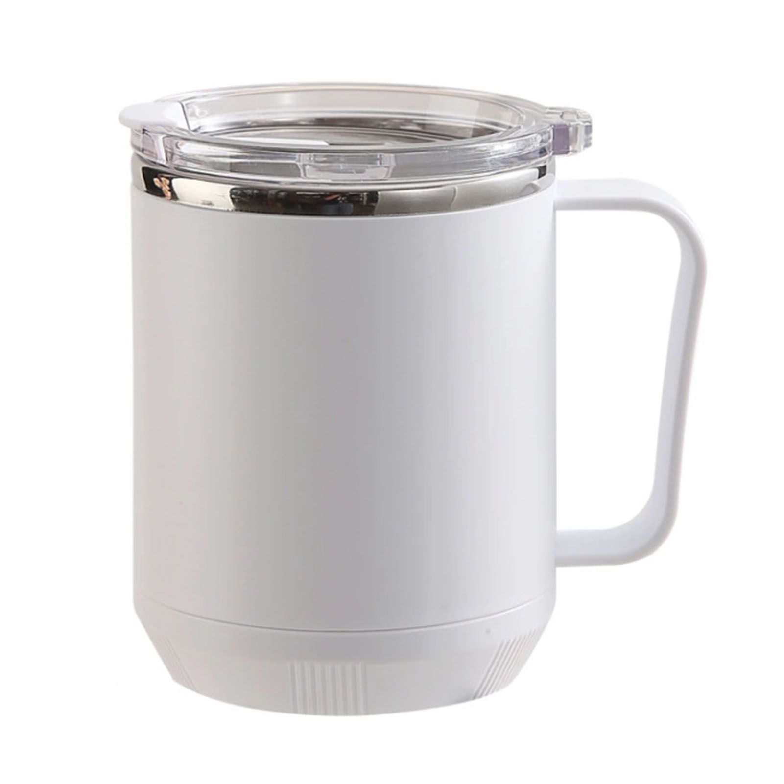Coffee Mug 460ml 304 Stainless Steel Liner Leakproof Elegant Portable Mug for Outdoor Activities White - Image 1