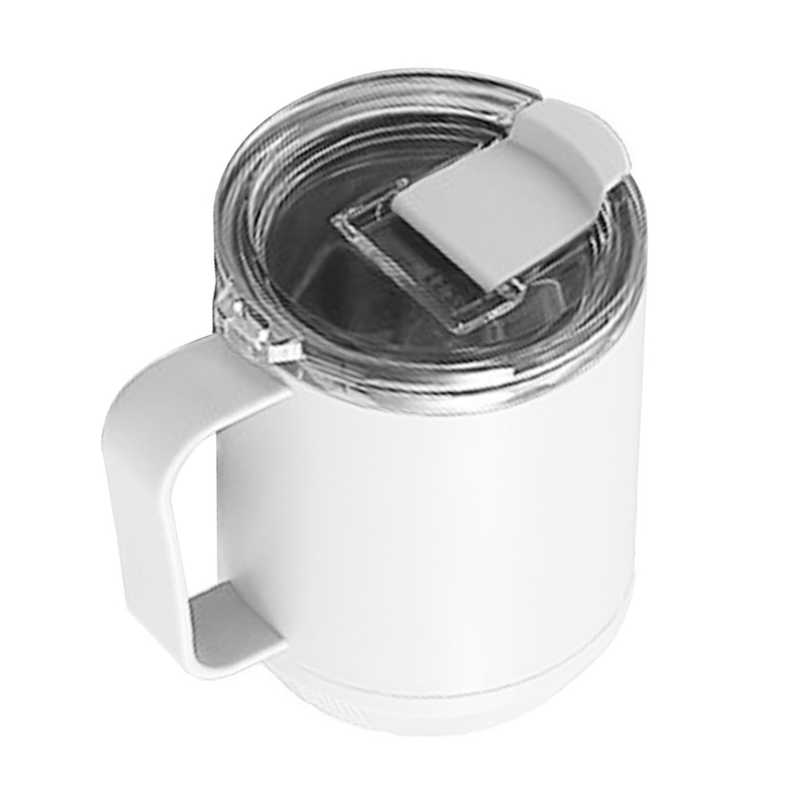Coffee Mug 460ml 304 Stainless Steel Liner Leakproof Elegant Portable Mug for Outdoor Activities White - Image 3