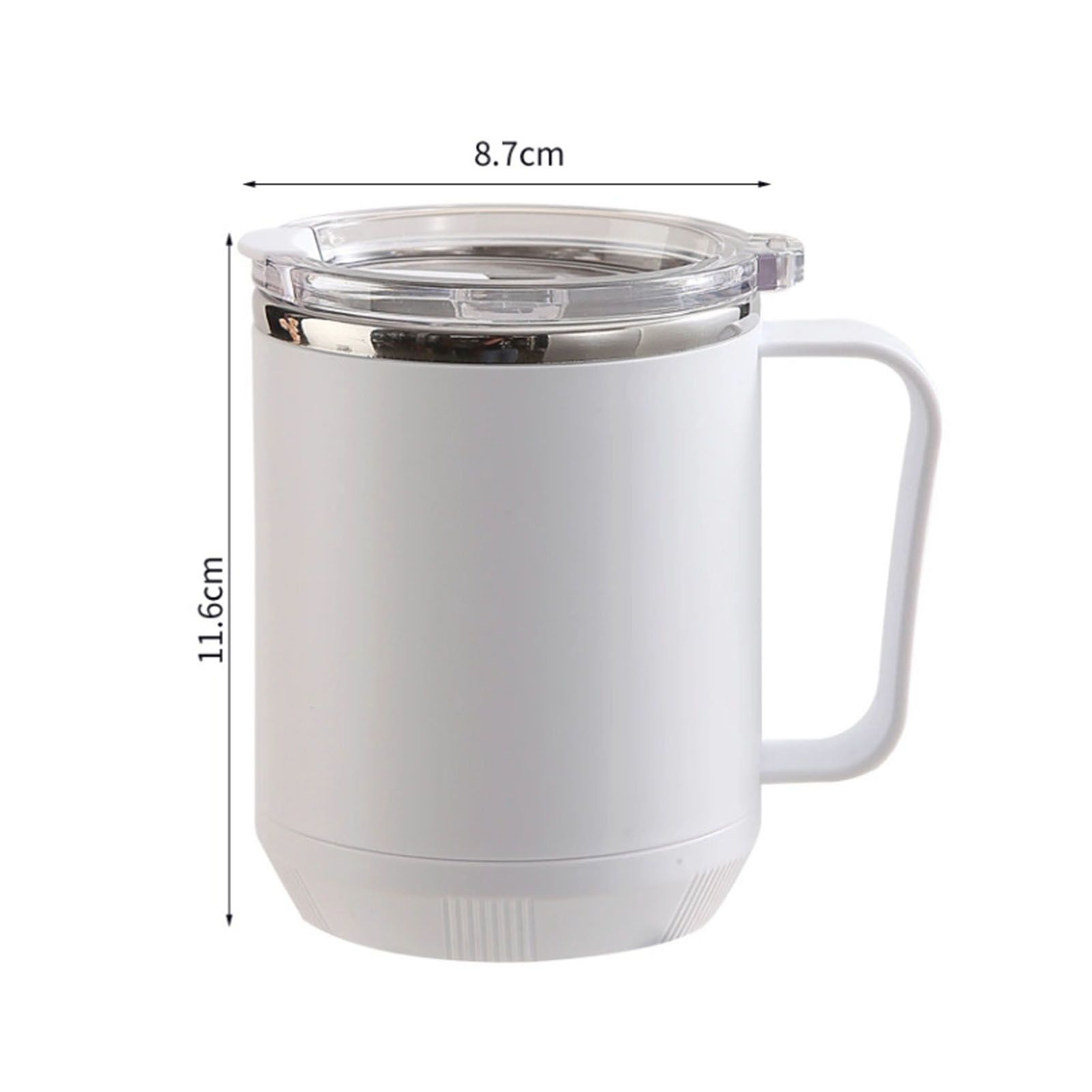 Coffee Mug 460ml 304 Stainless Steel Liner Leakproof Elegant Portable Mug for Outdoor Activities White - Image 6
