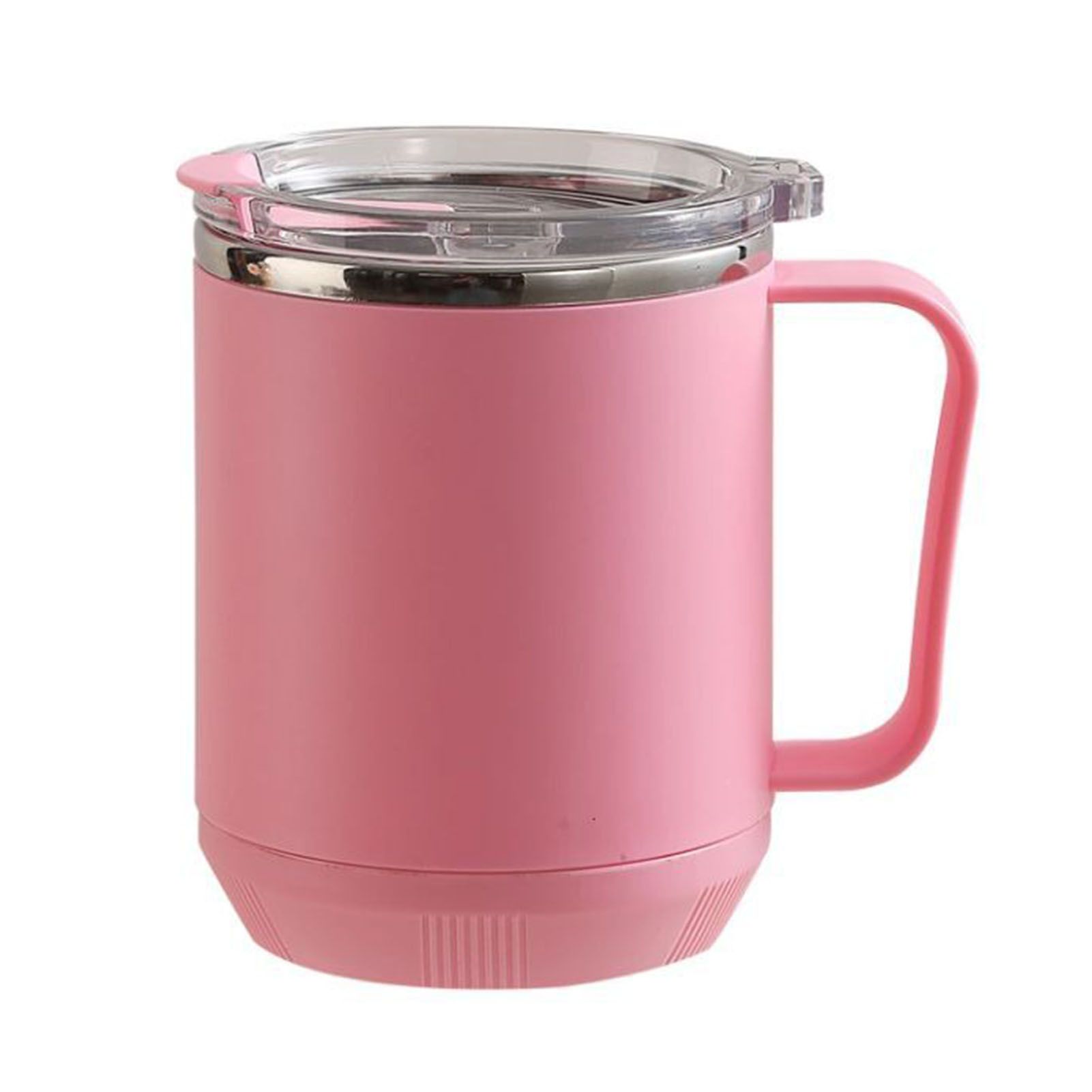 Coffee Mug 460ml 304 Stainless Steel Liner Leakproof Elegant Portable Mug for Outdoor Activities Pink - Image 1