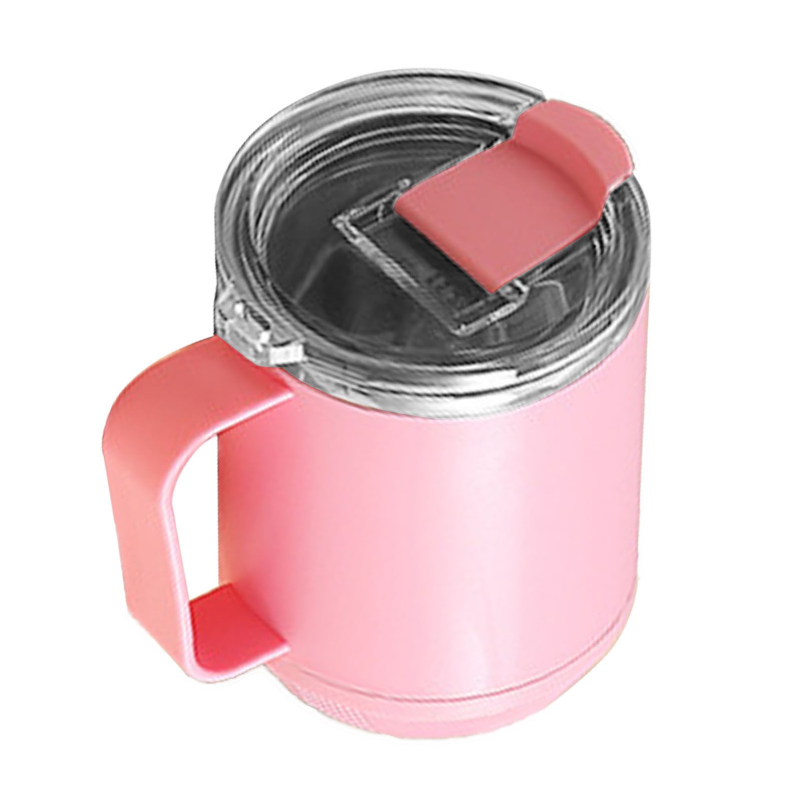 Coffee Mug 460ml 304 Stainless Steel Liner Leakproof Elegant Portable Mug for Outdoor Activities Pink - Image 2