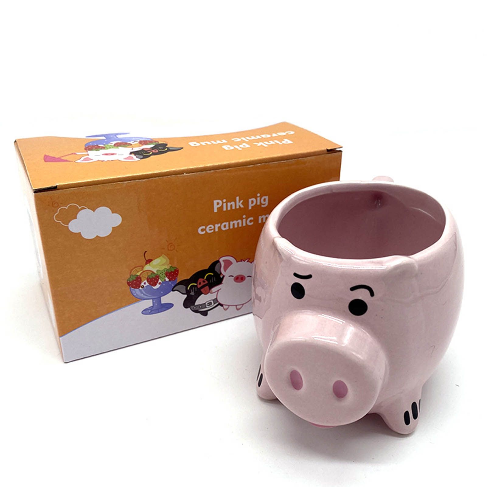 3D Pig Coffee Mug Novelty Pink Cute Pig Ceramic Coffee Tea Mug Funny Porcelain Water Cup for Home Indoor - Image 1