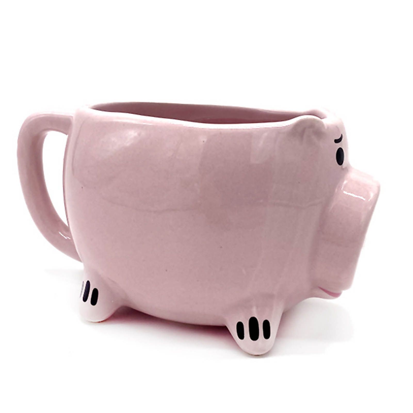 3D Pig Coffee Mug Novelty Pink Cute Pig Ceramic Coffee Tea Mug Funny Porcelain Water Cup for Home Indoor - Image 4