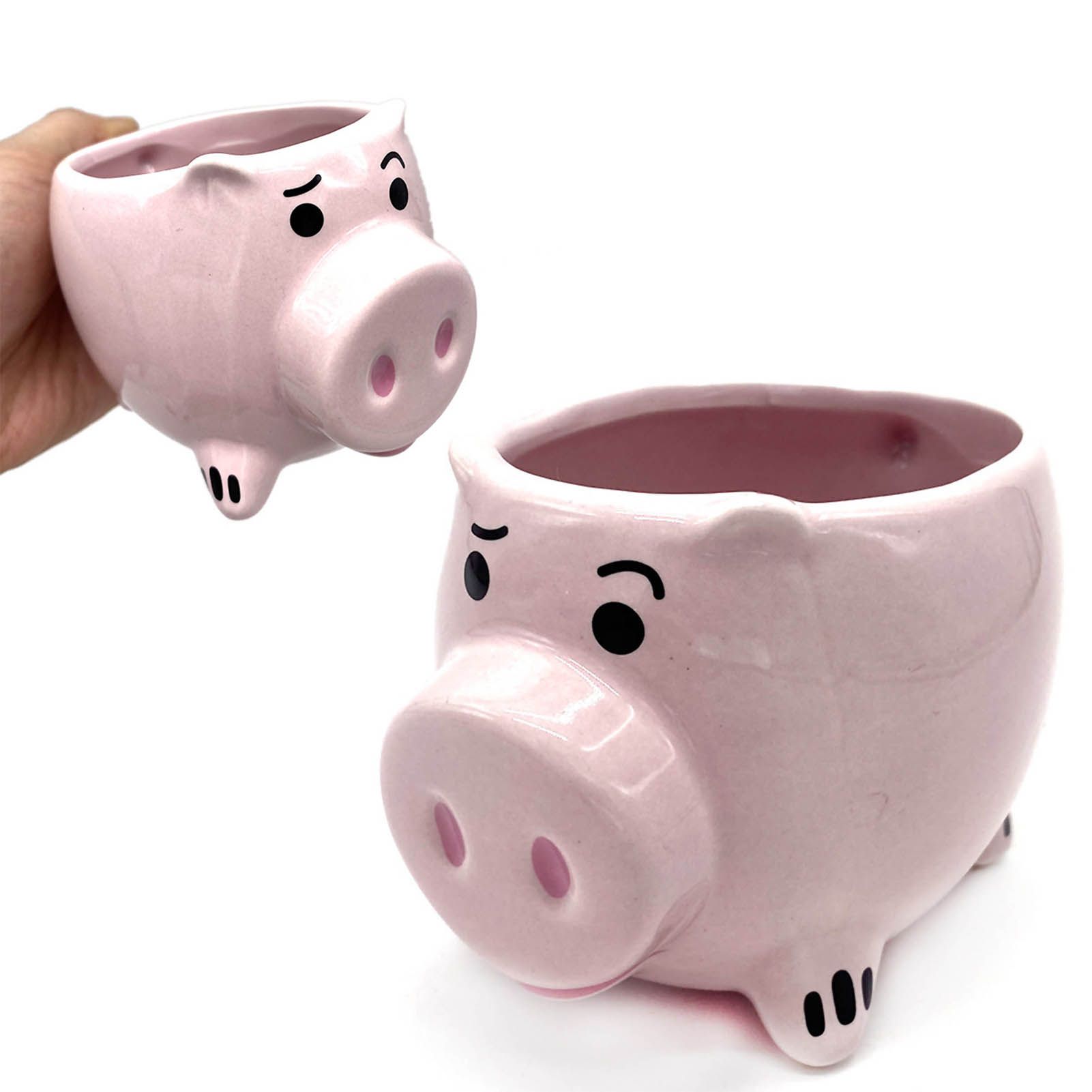 3D Pig Coffee Mug Novelty Pink Cute Pig Ceramic Coffee Tea Mug Funny Porcelain Water Cup for Home Indoor - Image 5