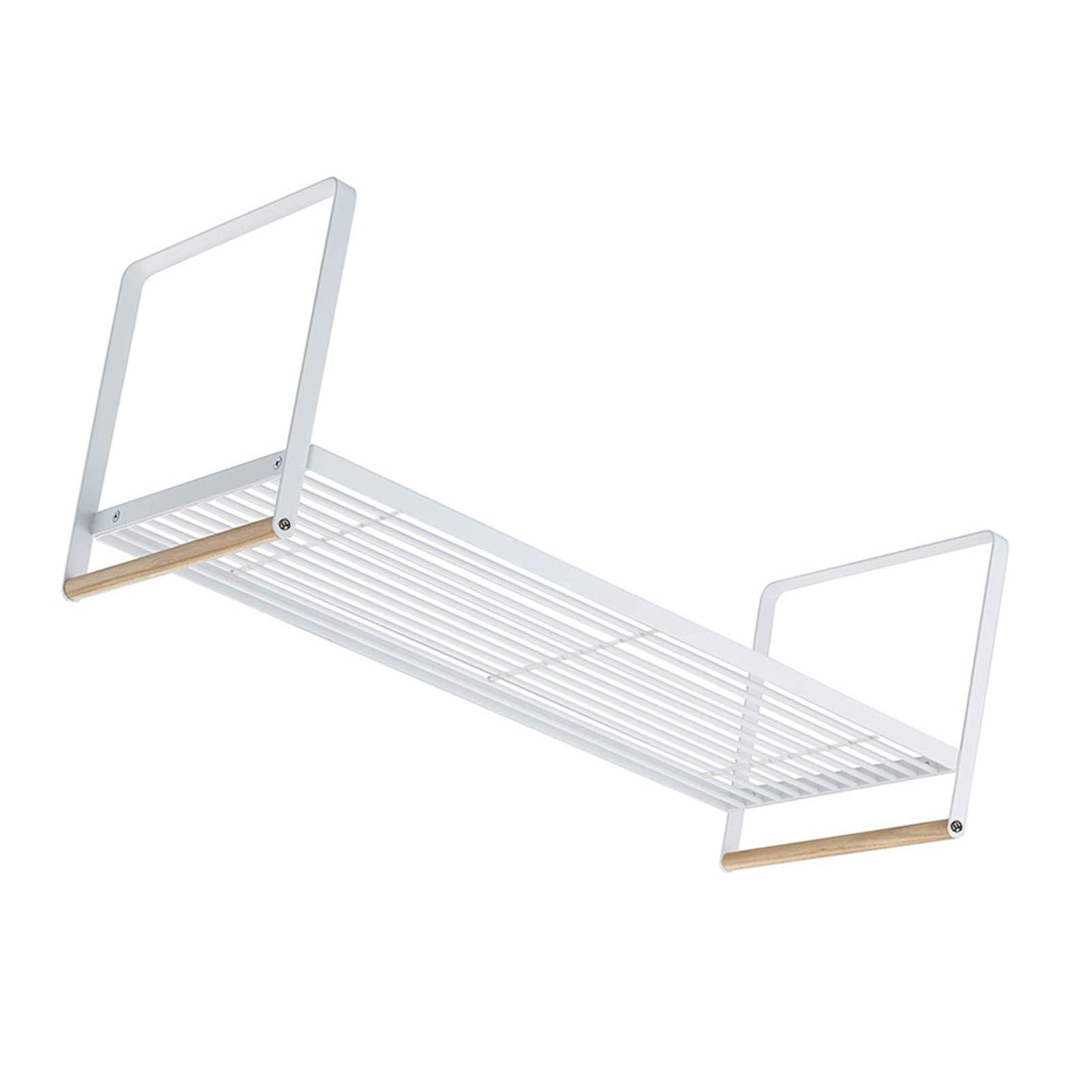 Cabinet Storage Shelf Rack Layered Storage Easy to Install Multifunction Counter Organizer Shelf for Seasoner Bowl Large White - Image 3