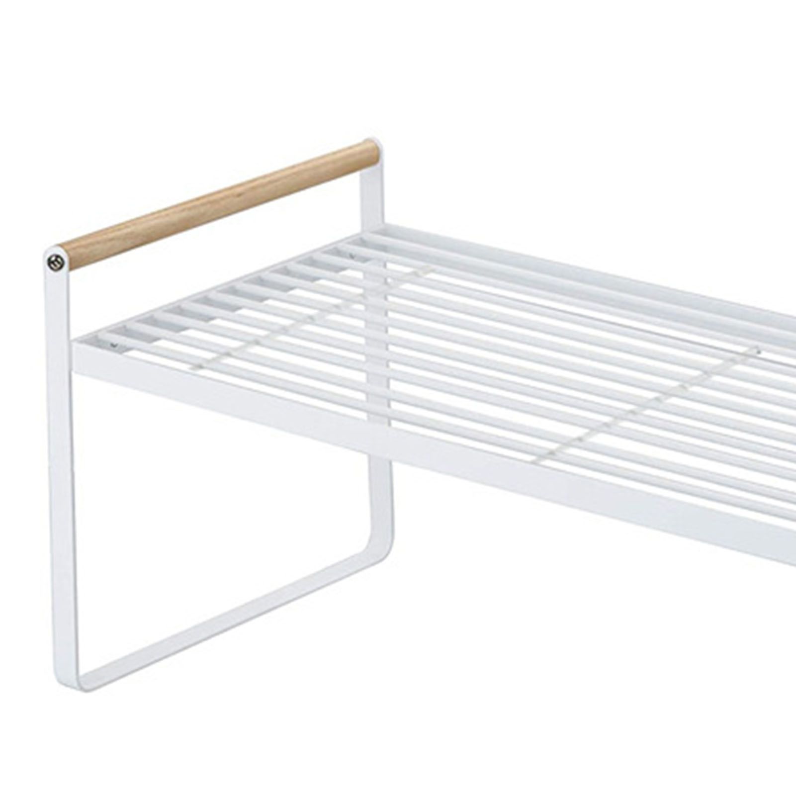 Cabinet Storage Shelf Rack Layered Storage Easy to Install Multifunction Counter Organizer Shelf for Seasoner Bowl Large White - Image 6