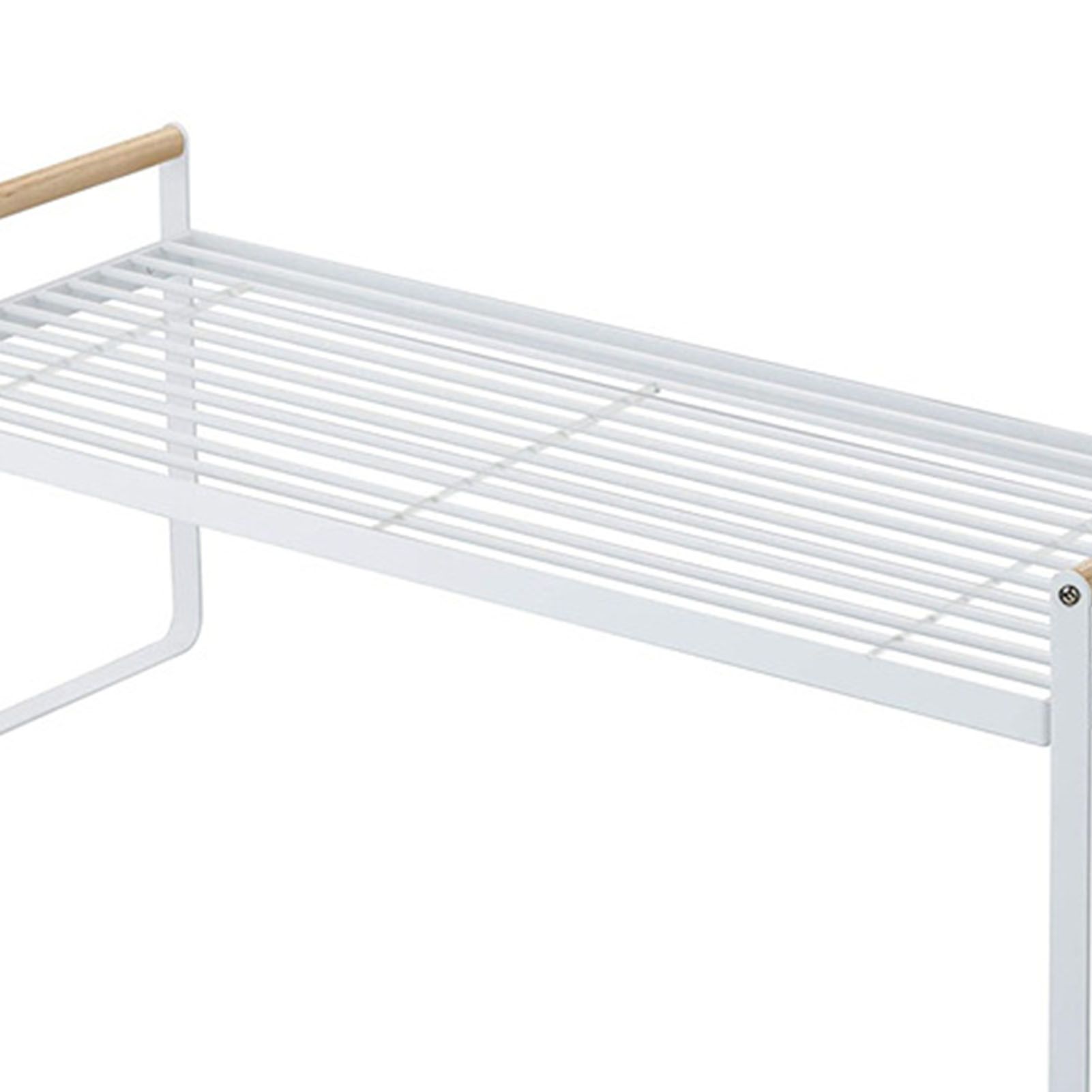 Cabinet Storage Shelf Rack Layered Storage Easy to Install Multifunction Counter Organizer Shelf for Seasoner Bowl Large White - Image 8