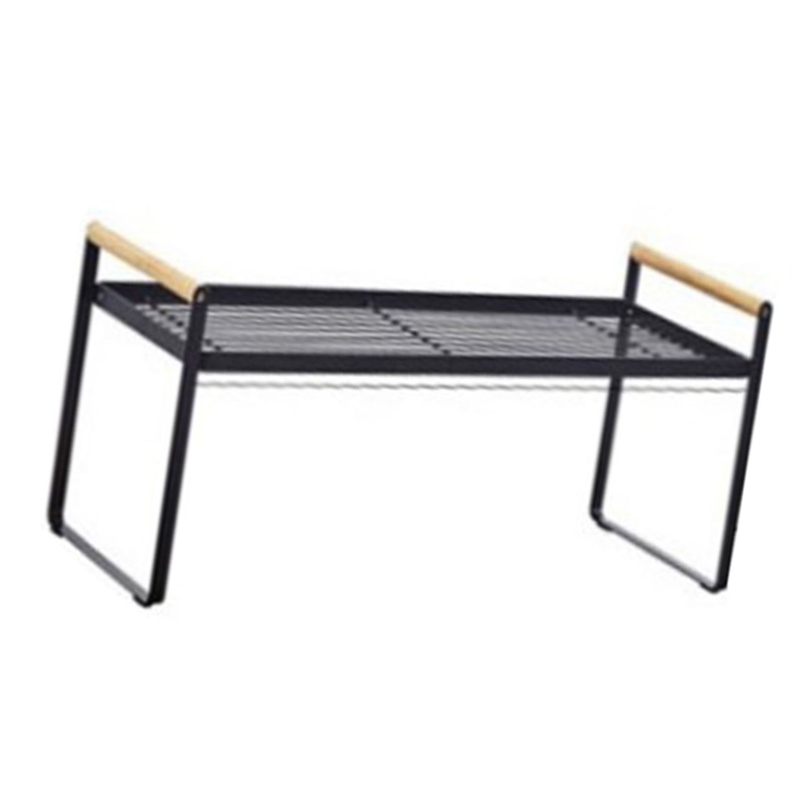 Cabinet Storage Shelf Rack Layered Storage Easy to Install Multifunction Counter Organizer Shelf for Seasoner Bowl Small Black - Image 4