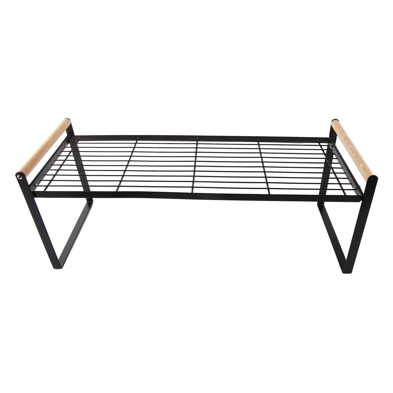 Cabinet Storage Shelf Rack Layered Storage Easy to Install Multifunction Counter Organizer Shelf for Seasoner Bowl Large Black - Image 1