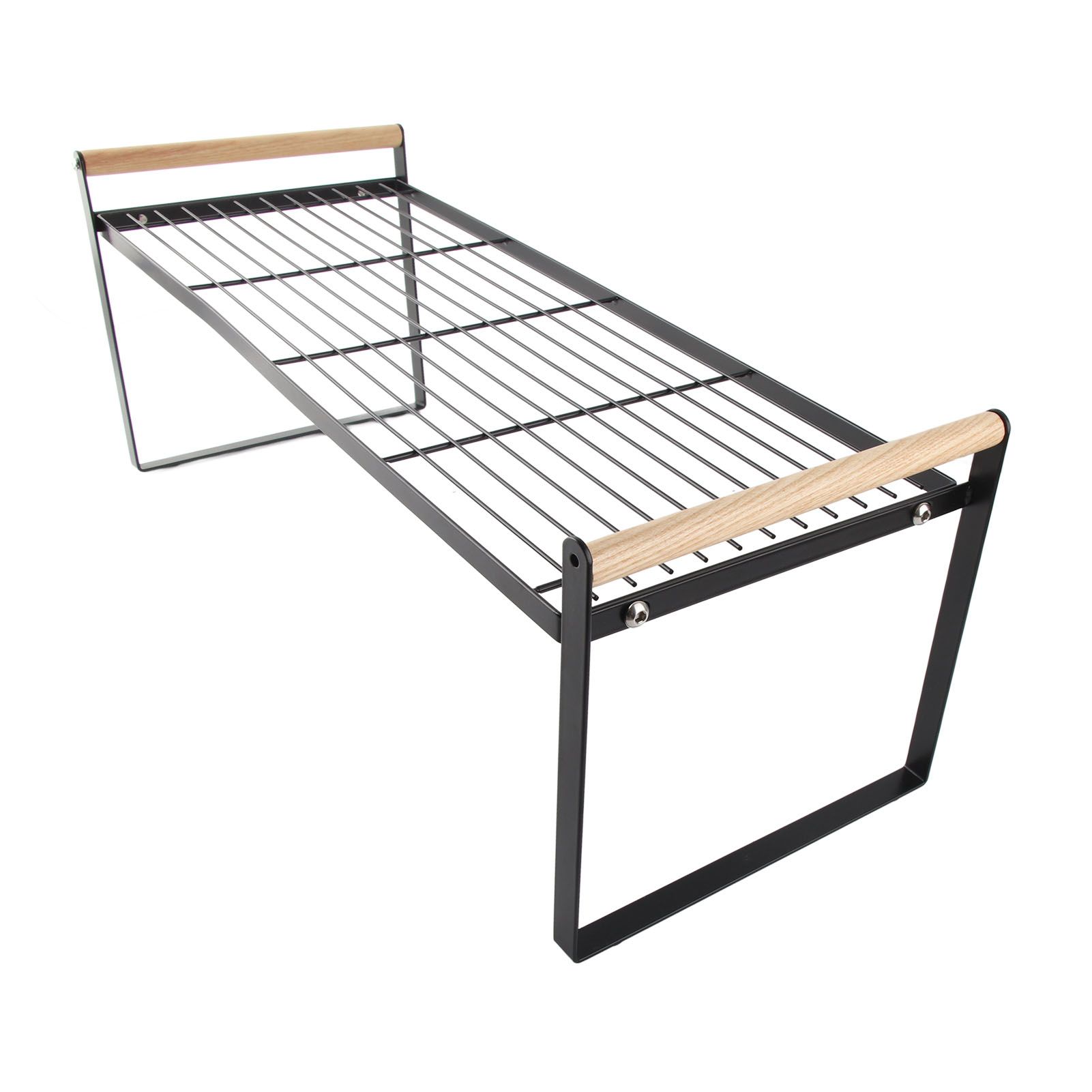Cabinet Storage Shelf Rack Layered Storage Easy to Install Multifunction Counter Organizer Shelf for Seasoner Bowl Large Black - Image 2