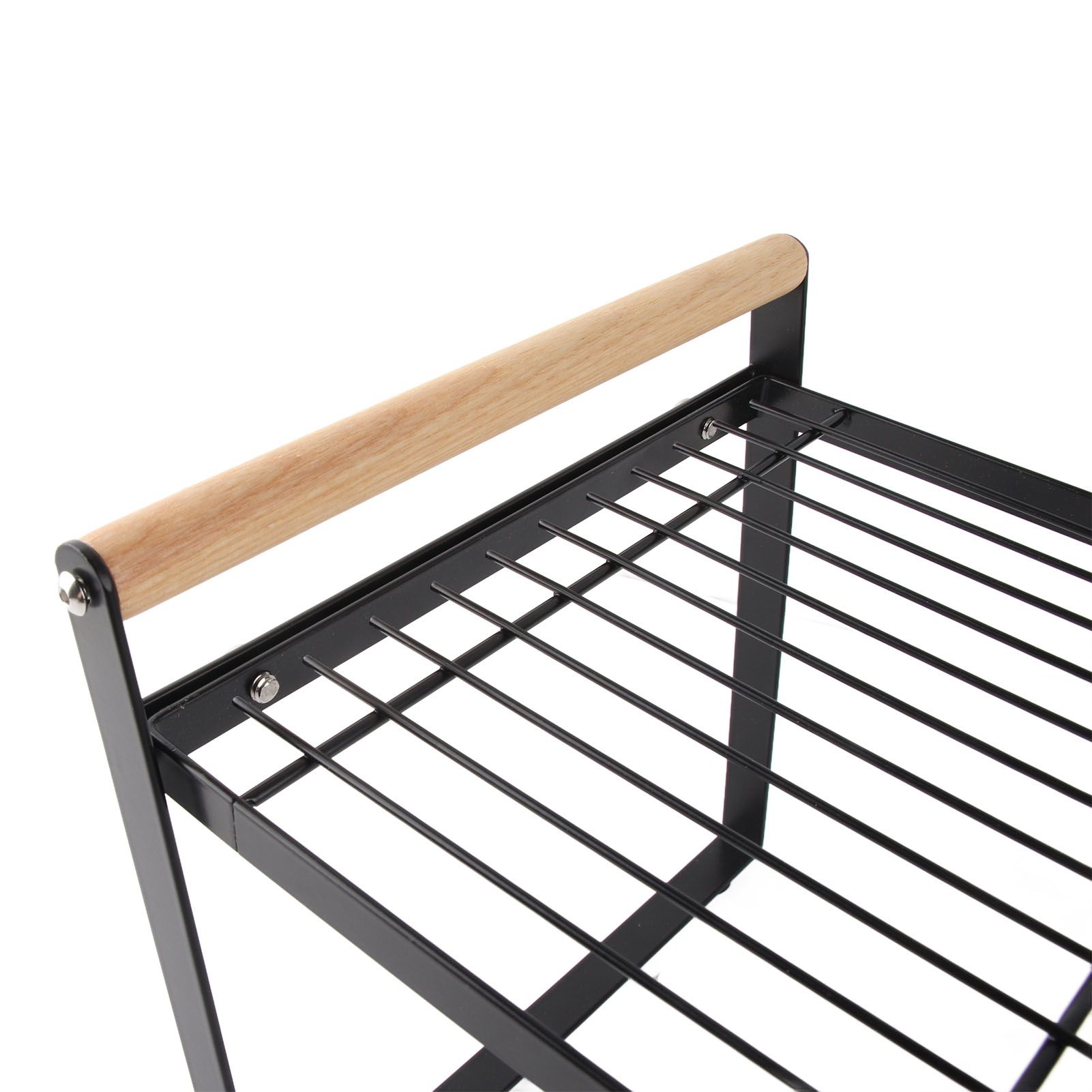 Cabinet Storage Shelf Rack Layered Storage Easy to Install Multifunction Counter Organizer Shelf for Seasoner Bowl Large Black - Image 4