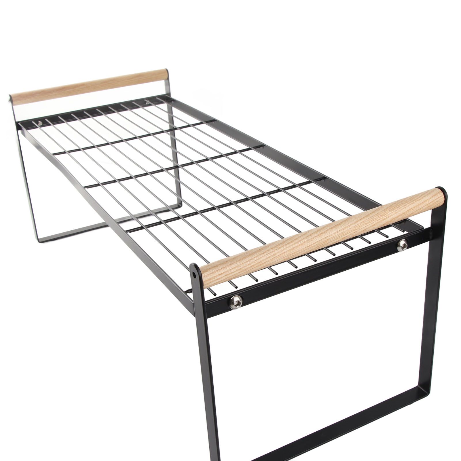 Cabinet Storage Shelf Rack Layered Storage Easy to Install Multifunction Counter Organizer Shelf for Seasoner Bowl Large Black - Image 7