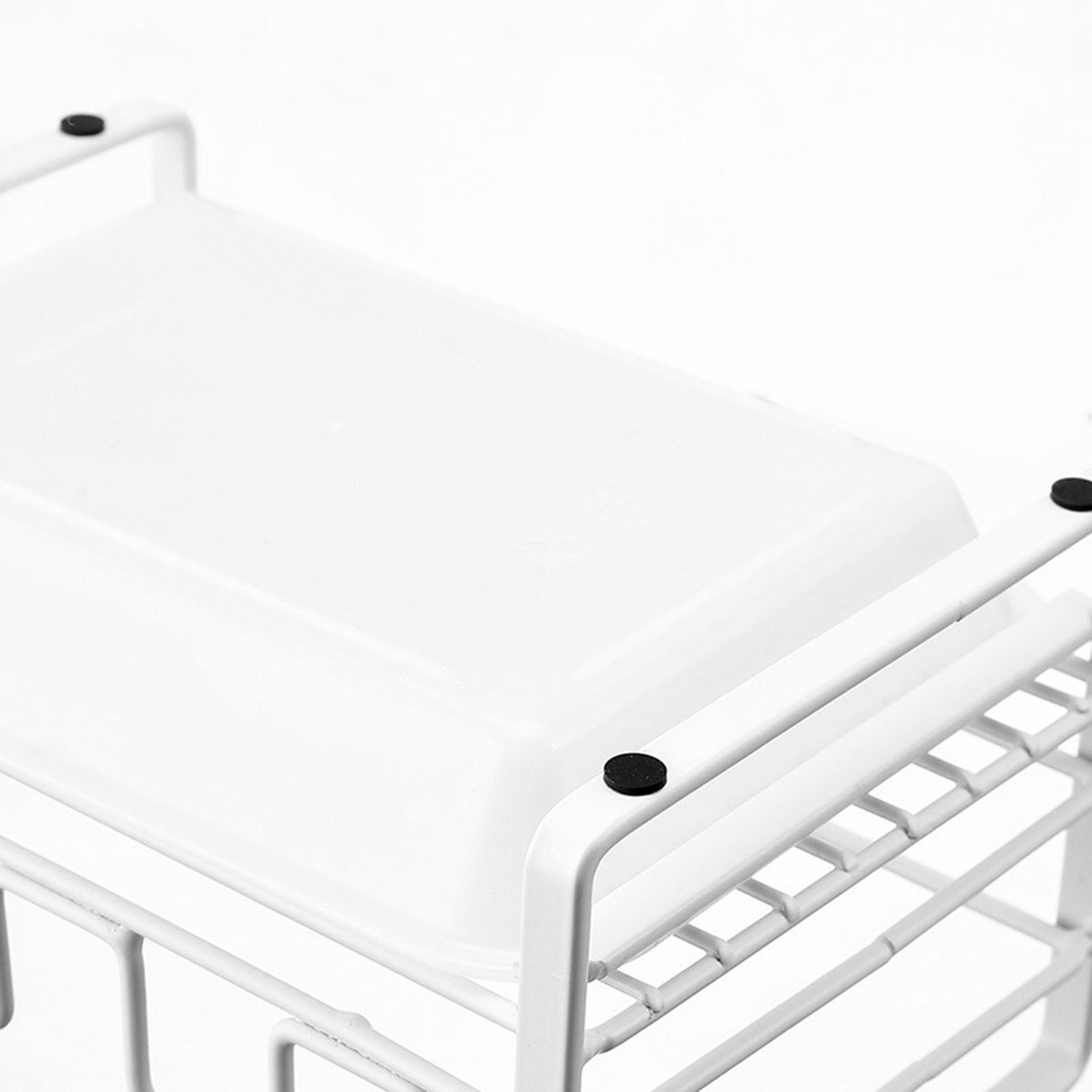 Sponge Storage Rack Matte White Compact Rust Prevention Sponge Drainer Rack Kitchen Drying Rack for Shower Room - Image 8
