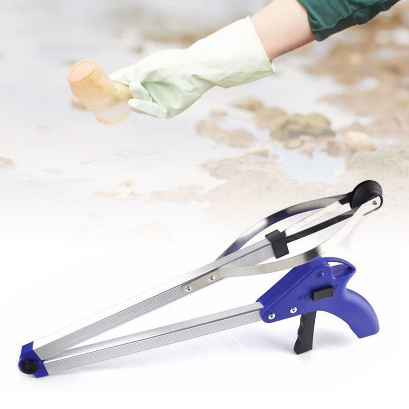 Long Grabber Foldable Reacher 81cm Clamp Picker Portable Tool for Litter Trash Coin - Image 6