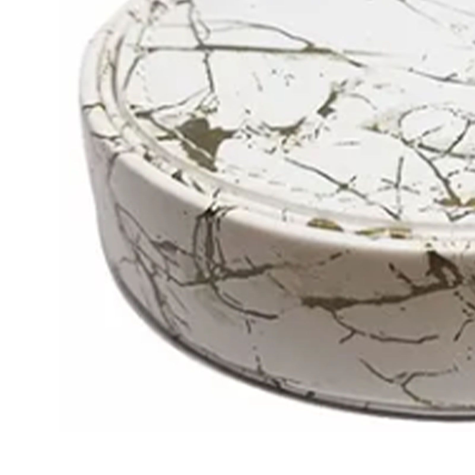 7PCS Drink Coaster Reversible Leather Round Platinum Marble Appearance 10cm Cup Mat for Home - Image 8