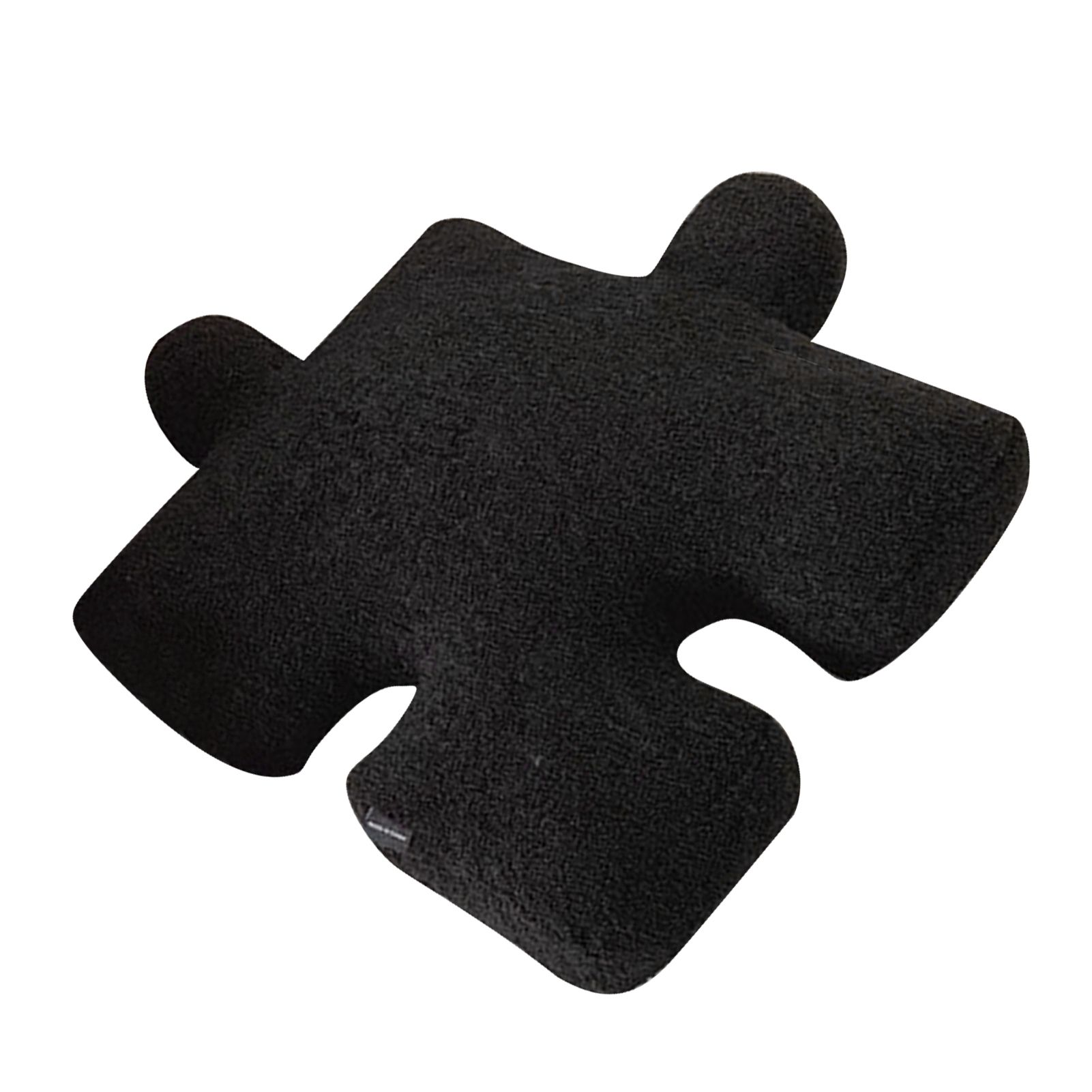 Plush Throw Pillow Ultra Soft Cushion Puzzle Special Shaped for Sofa Bed Window Home Decor Black - Image 2