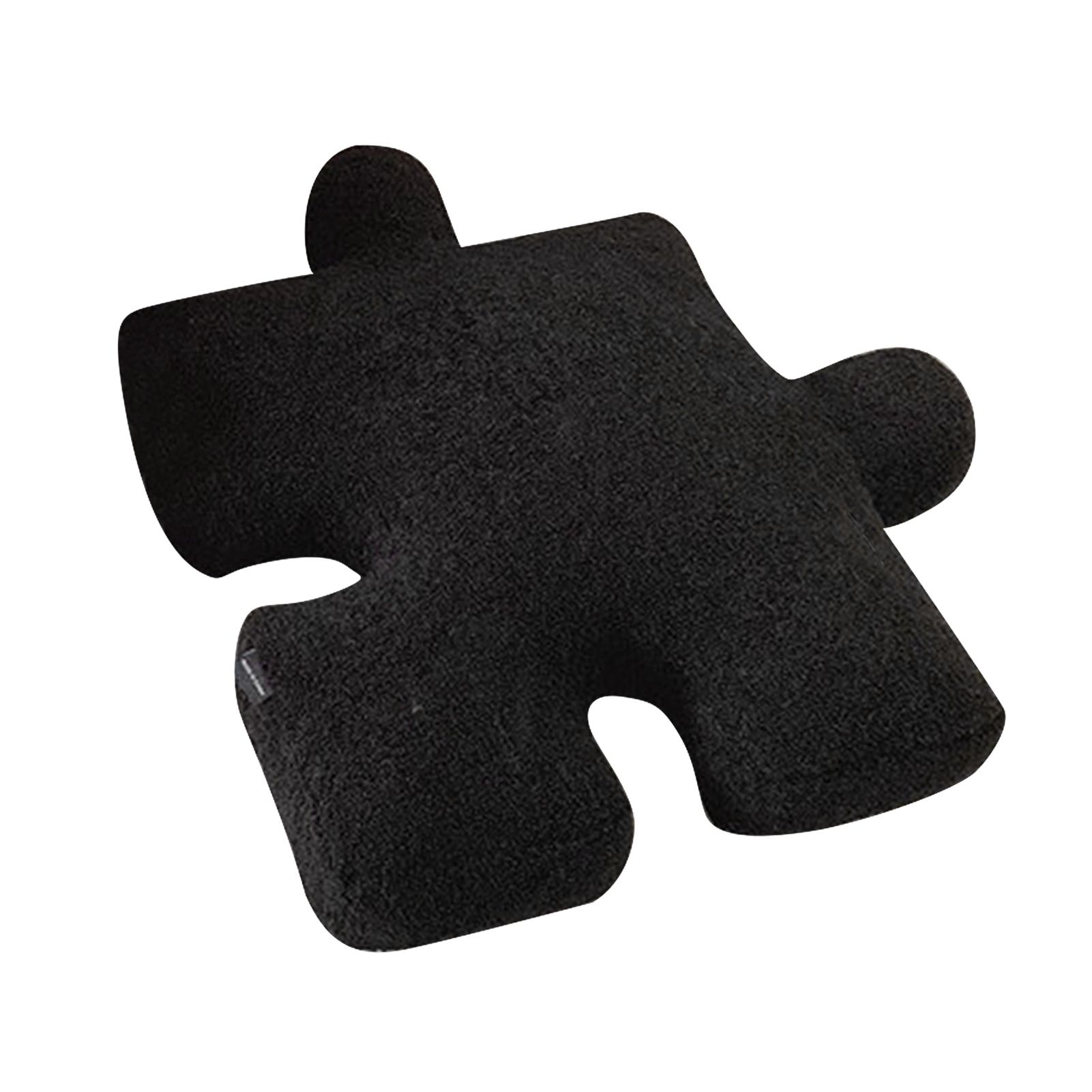 Plush Throw Pillow Ultra Soft Cushion Puzzle Special Shaped for Sofa Bed Window Home Decor Black - Image 3