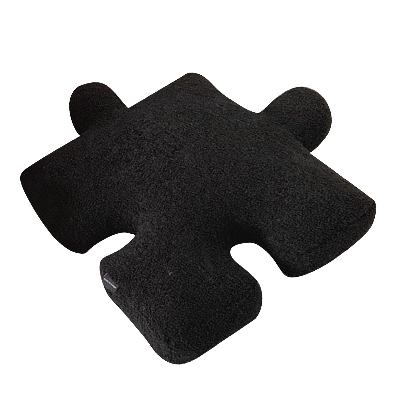 Plush Throw Pillow Ultra Soft Cushion Puzzle Special Shaped for Sofa Bed Window Home Decor Black - Image 4