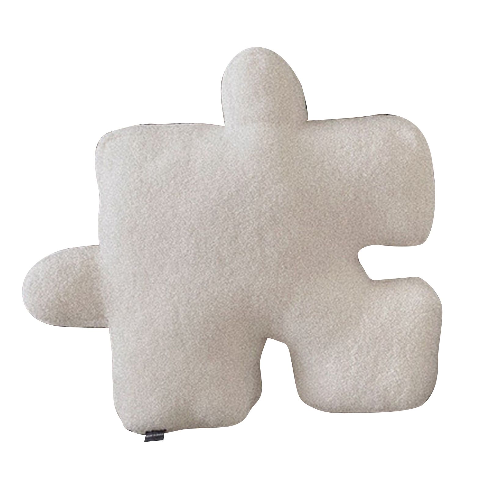 Plush Throw Pillow Ultra Soft Cushion Puzzle Special Shaped for Sofa Bed Window Home Decor White - Image 1