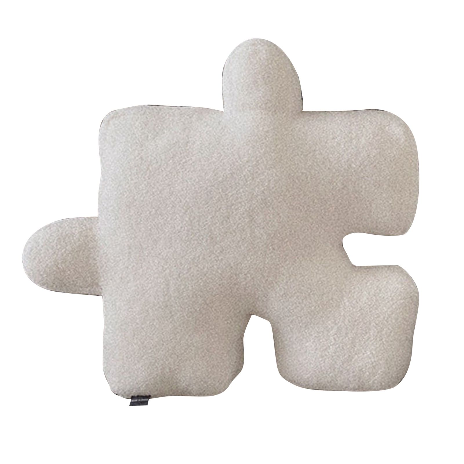 Plush Throw Pillow Ultra Soft Cushion Puzzle Special Shaped for Sofa Bed Window Home Decor White - Image 3