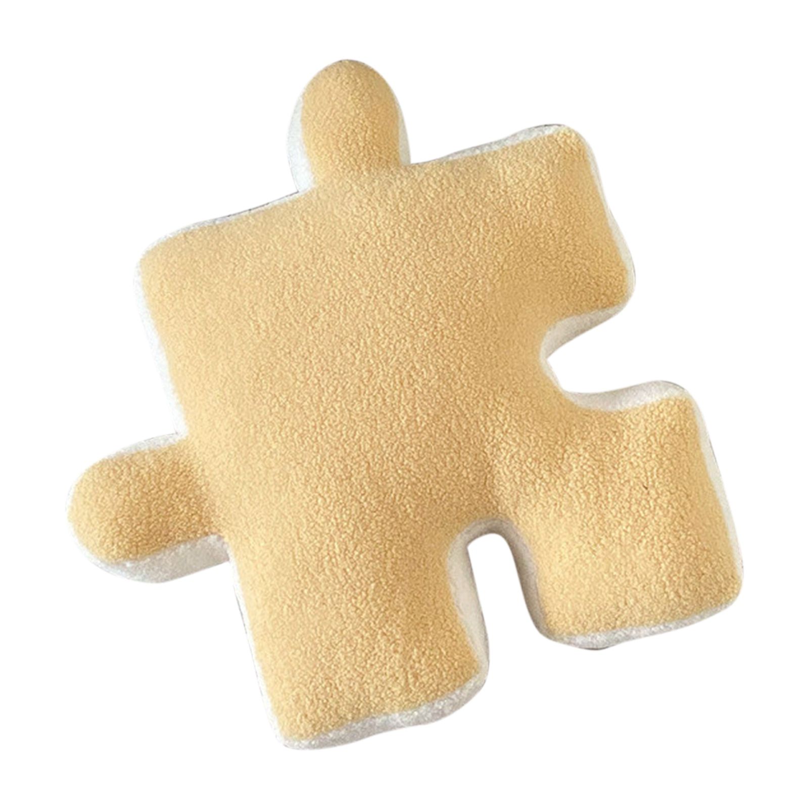 Plush Throw Pillow Ultra Soft Cushion Puzzle Special Shaped for Sofa Bed Window Home Decor Yellow - Image 1