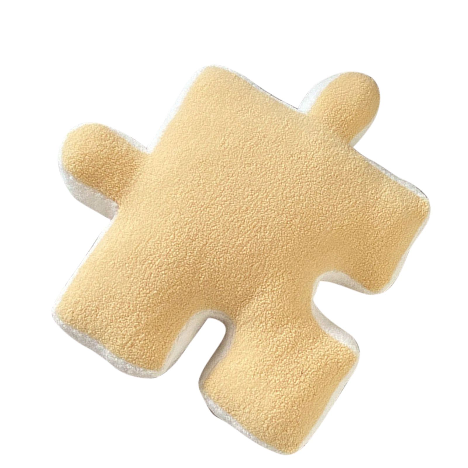 Plush Throw Pillow Ultra Soft Cushion Puzzle Special Shaped for Sofa Bed Window Home Decor Yellow - Image 3