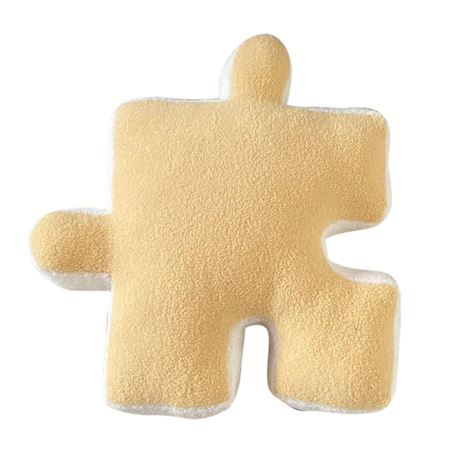 Plush Throw Pillow Ultra Soft Cushion Puzzle Special Shaped for Sofa Bed Window Home Decor Yellow - Image 4