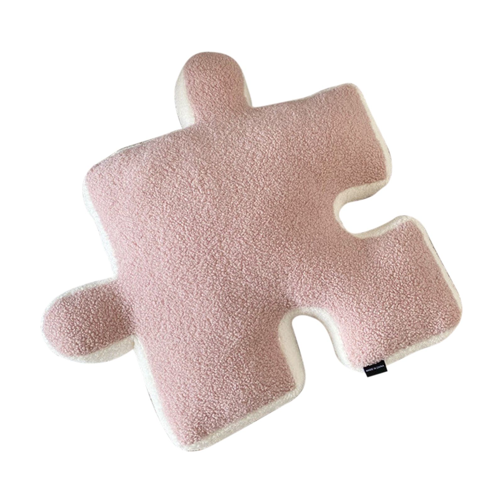 Plush Throw Pillow Ultra Soft Cushion Puzzle Special Shaped for Sofa Bed Window Home Decor Pink - Image 1