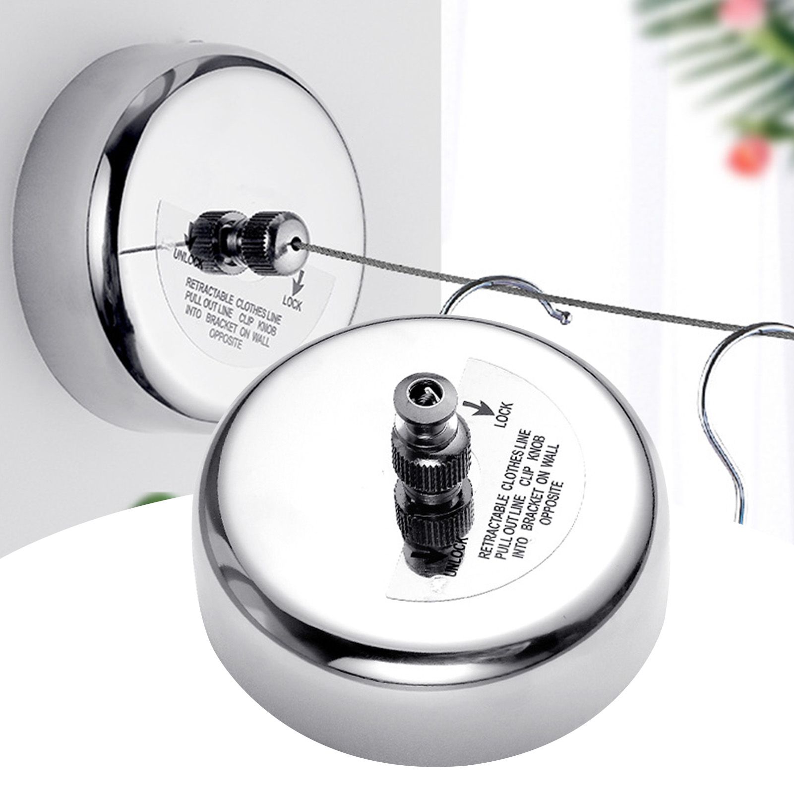 Retractable Clothesline 2.8m Stainless Steel Strong Bearing Rust Corrosion Resistant Telescopic Clothes Drying Line - Image 5