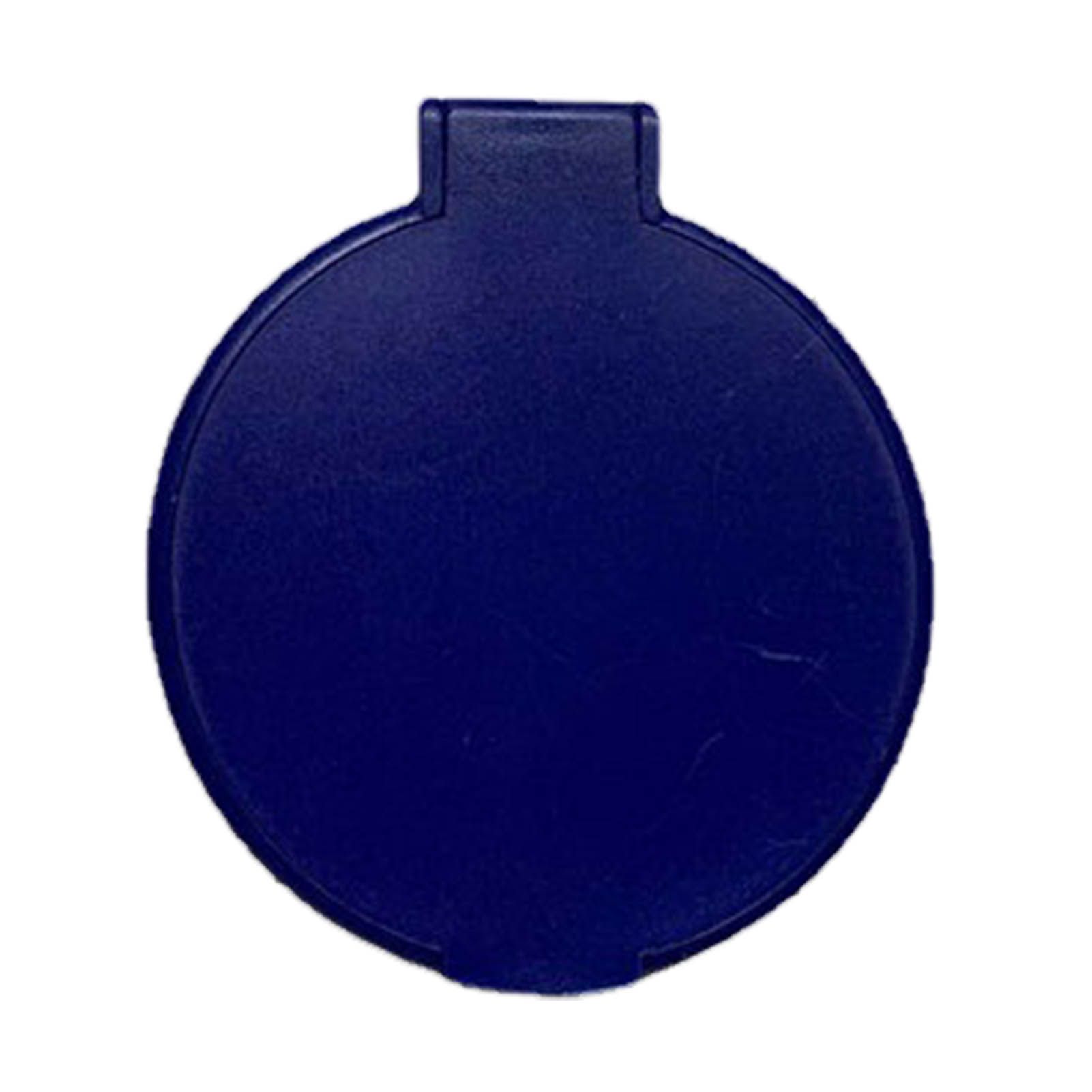 Single Sided Folding Circular Mirror Plastic Portable Compact Cosmetic Pocket Mirror Blue - Image 1