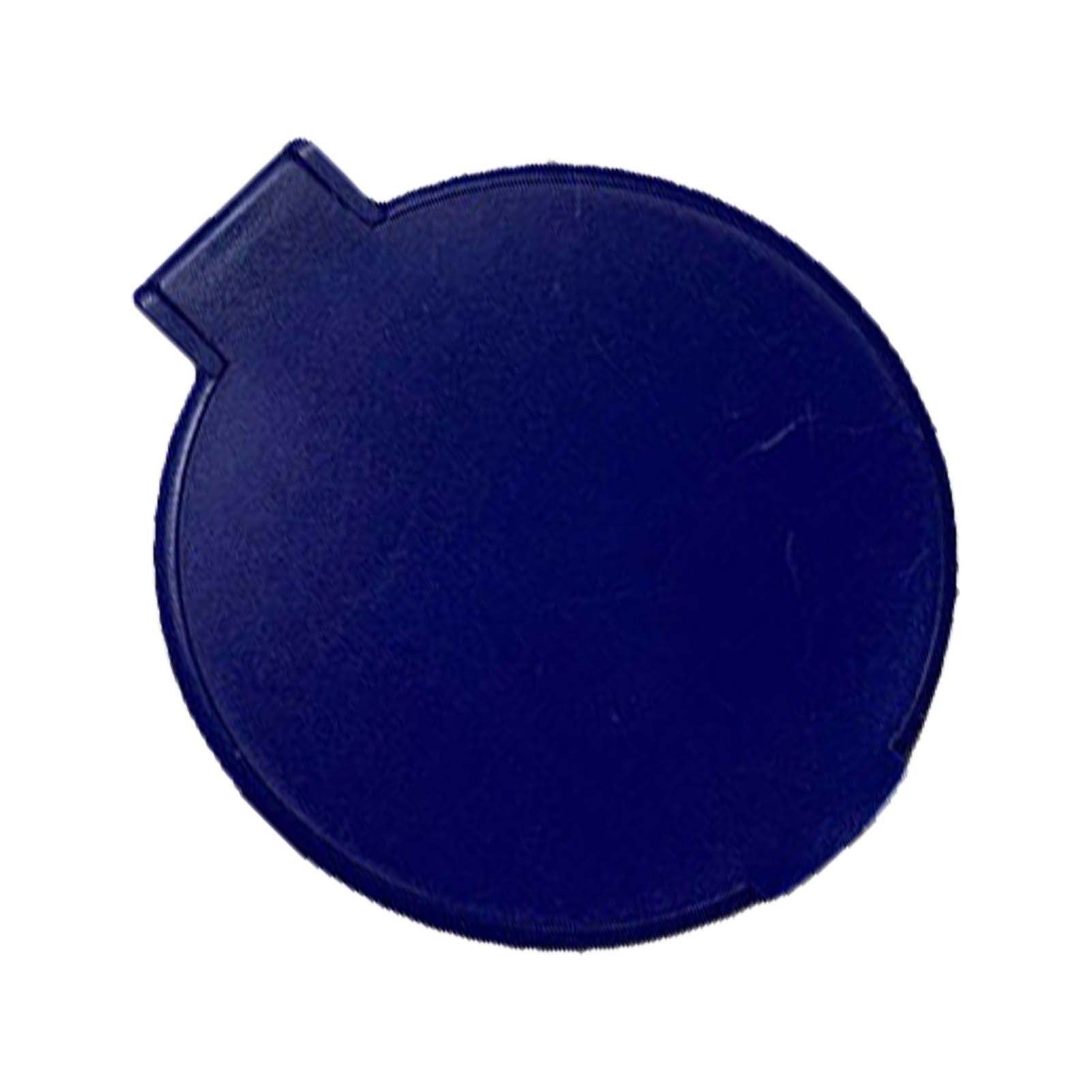Single Sided Folding Circular Mirror Plastic Portable Compact Cosmetic Pocket Mirror Blue - Image 2
