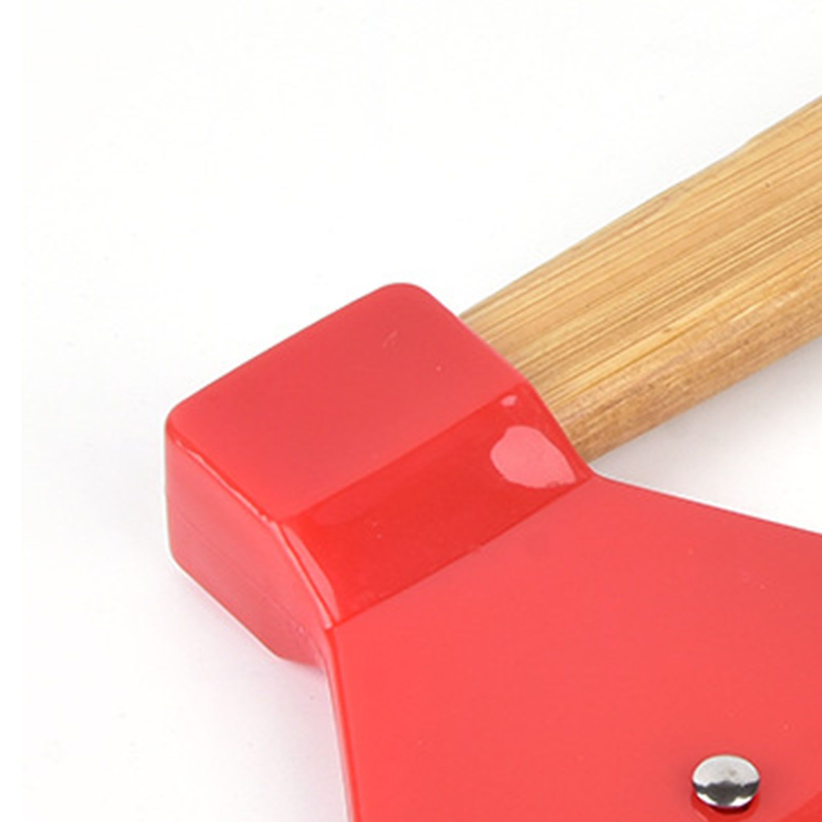 Pizza Knife 430 Steel PP Bamboo Handle Ergonomically Round Axe Pizza Cutter for Home Restaurants Red - Image 8