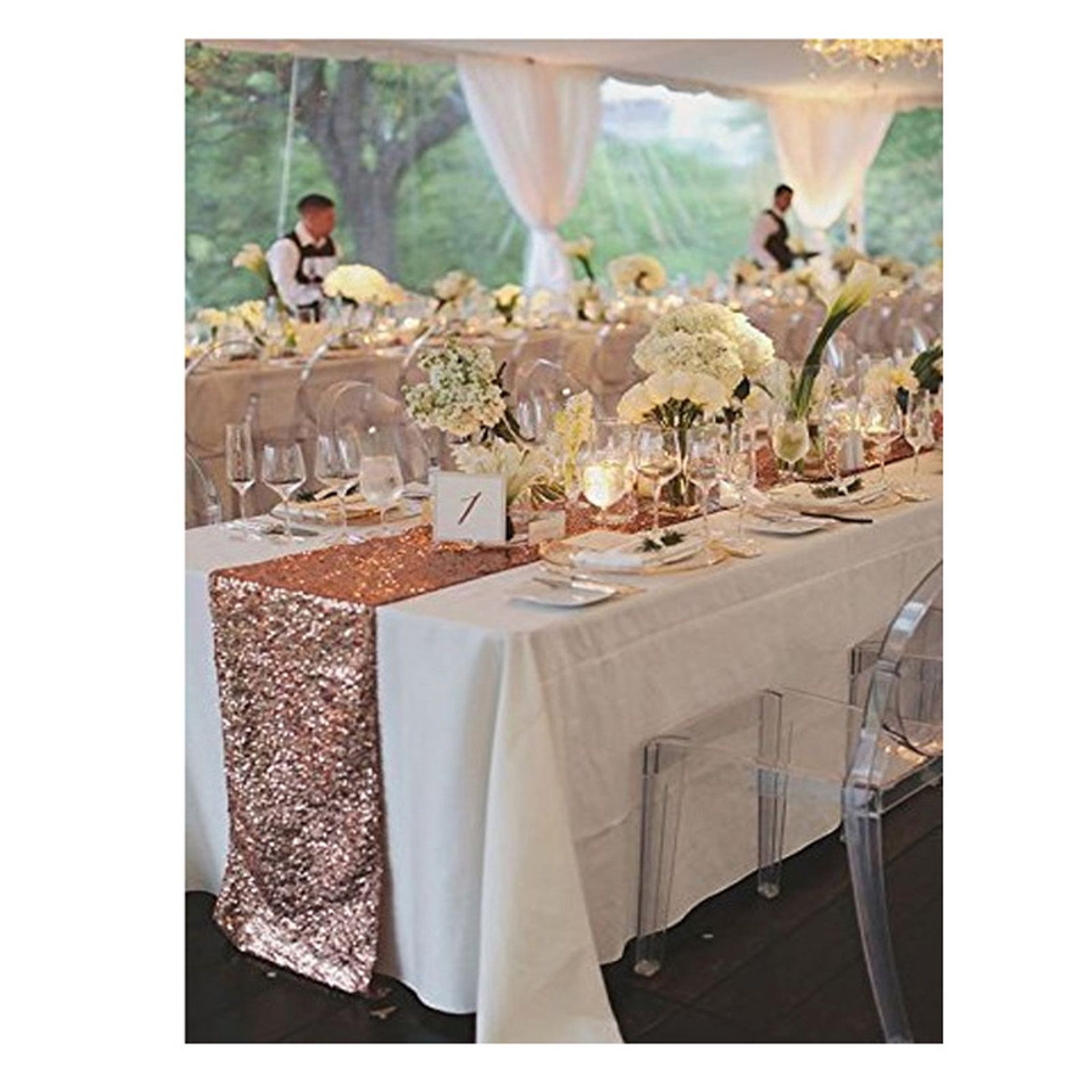 Tablecloth Polyester Fiber with Gold Sequins Table Cover for Table Home Wedding Decoration - Image 5