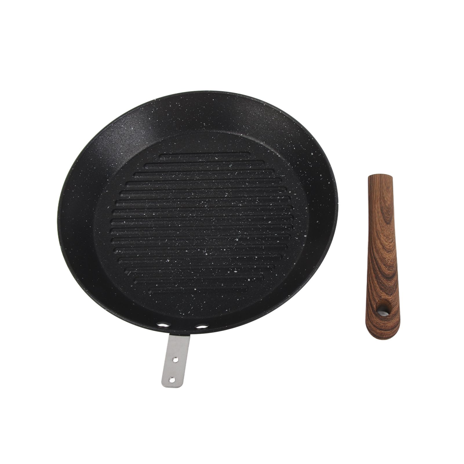 Round Grill Pan Universal Non Stick Multifunctional Flat Bottom Frying Pan for Breakfast - Image 7