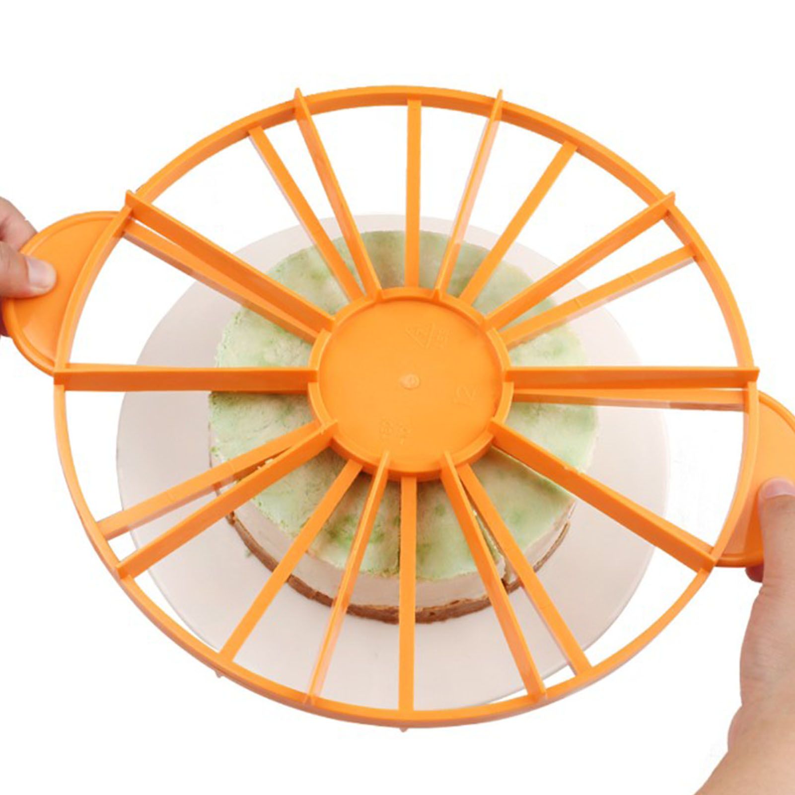Cake Portion Marker Food Grade Round 10/12 Piece Cake Slice Marker Equal Portion Cutter Bread Cake Divider Baking Tool Yellow 126g/4.4oz（280） - Image 5