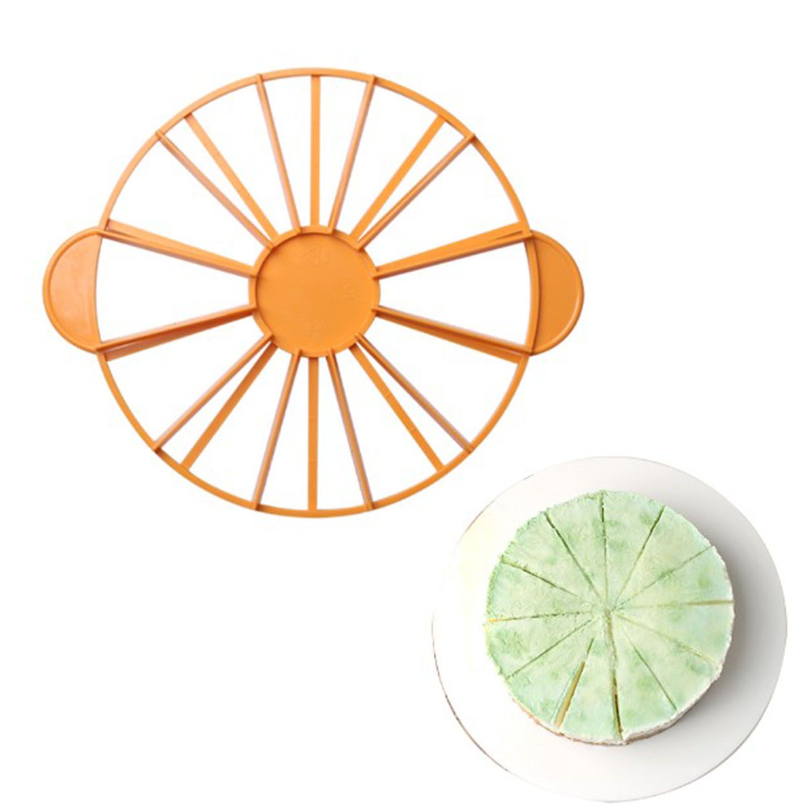 Cake Portion Marker Food Grade Round 10/12 Piece Cake Slice Marker Equal Portion Cutter Bread Cake Divider Baking Tool Yellow 126g/4.4oz（280） - Image 6