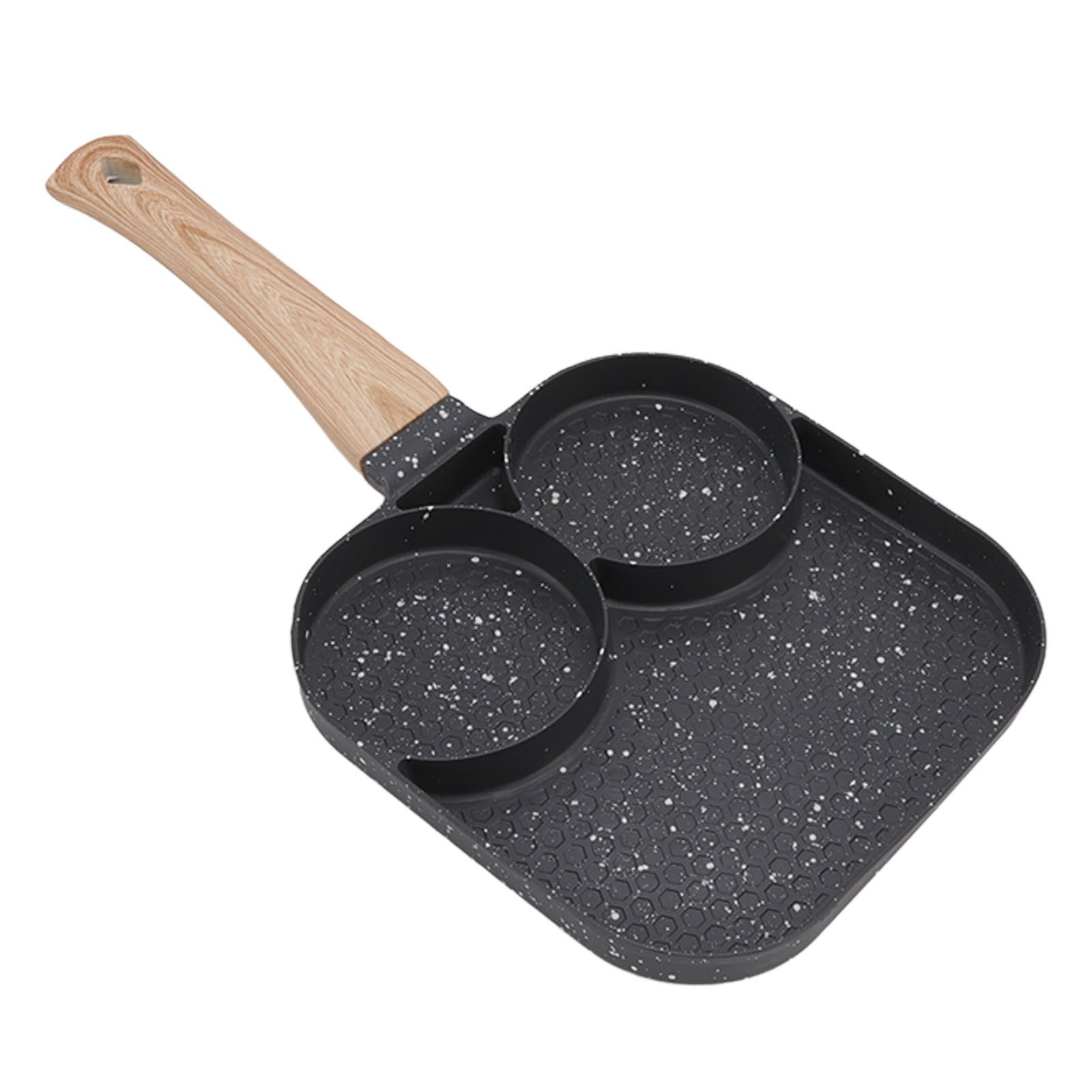 3 in 1 Breakfast Pan Prevents Stick Heat Resistant Divided Grill Frying Pan for Gas Stove Induction Cooker - Image 4