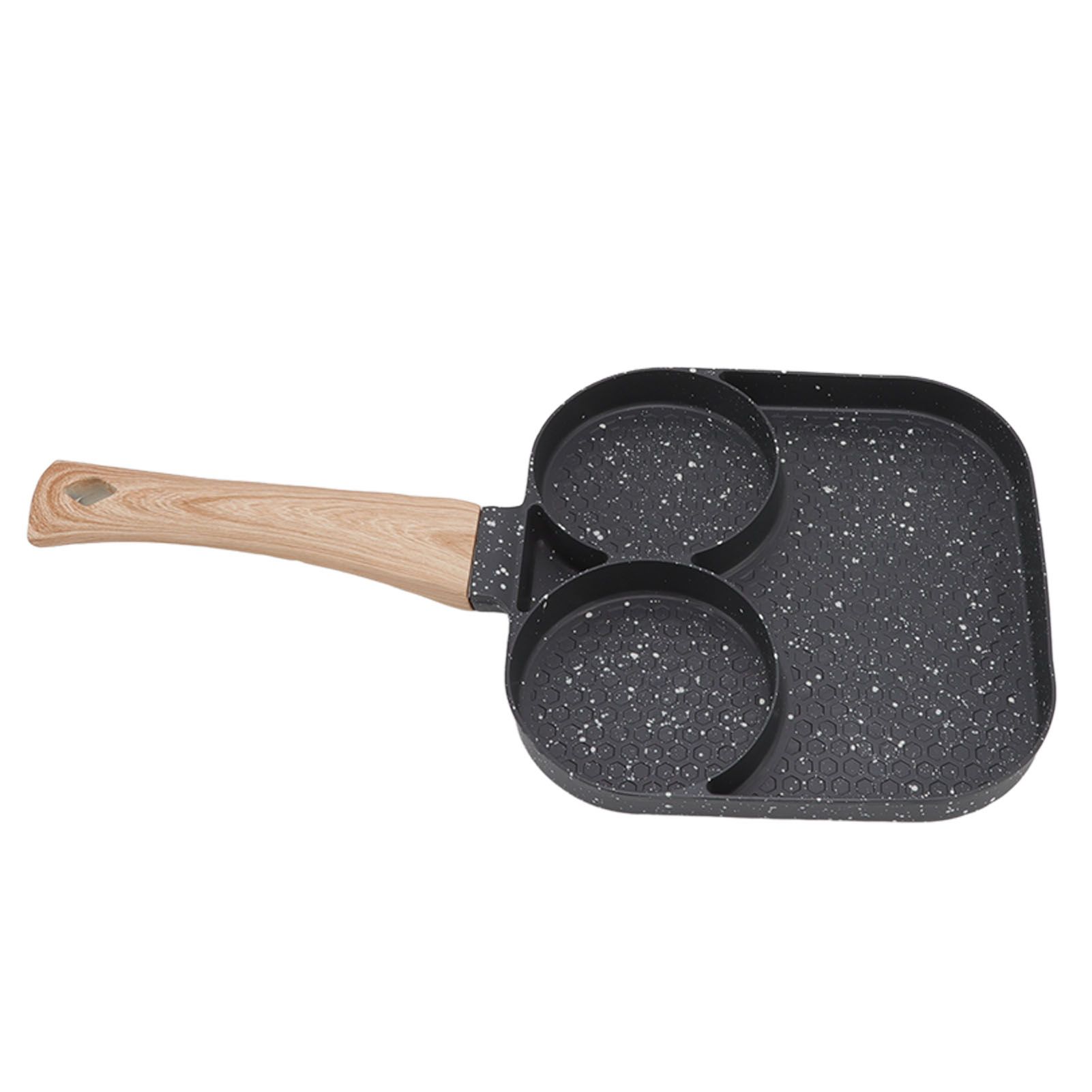 3 in 1 Breakfast Pan Prevents Stick Heat Resistant Divided Grill Frying Pan for Gas Stove Induction Cooker - Image 5