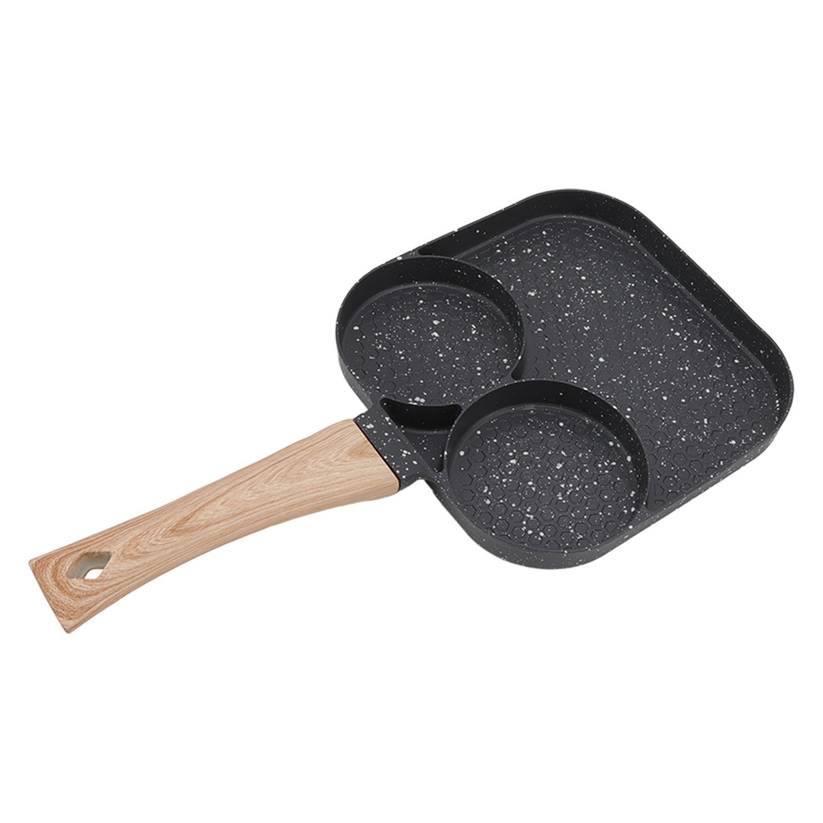3 in 1 Breakfast Pan Prevents Stick Heat Resistant Divided Grill Frying Pan for Gas Stove Induction Cooker - Image 6