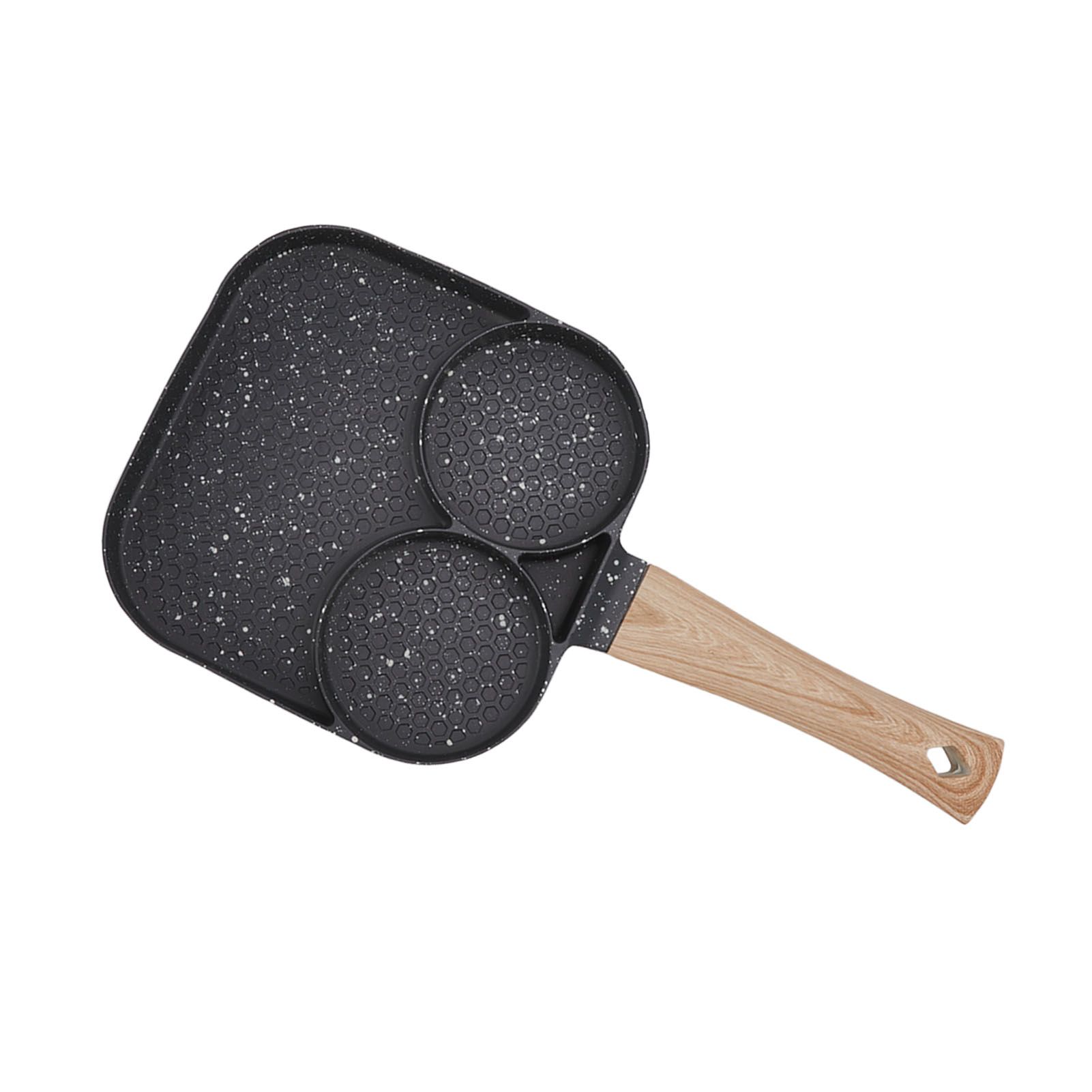 3 in 1 Breakfast Pan Prevents Stick Heat Resistant Divided Grill Frying Pan for Gas Stove Induction Cooker - Image 7