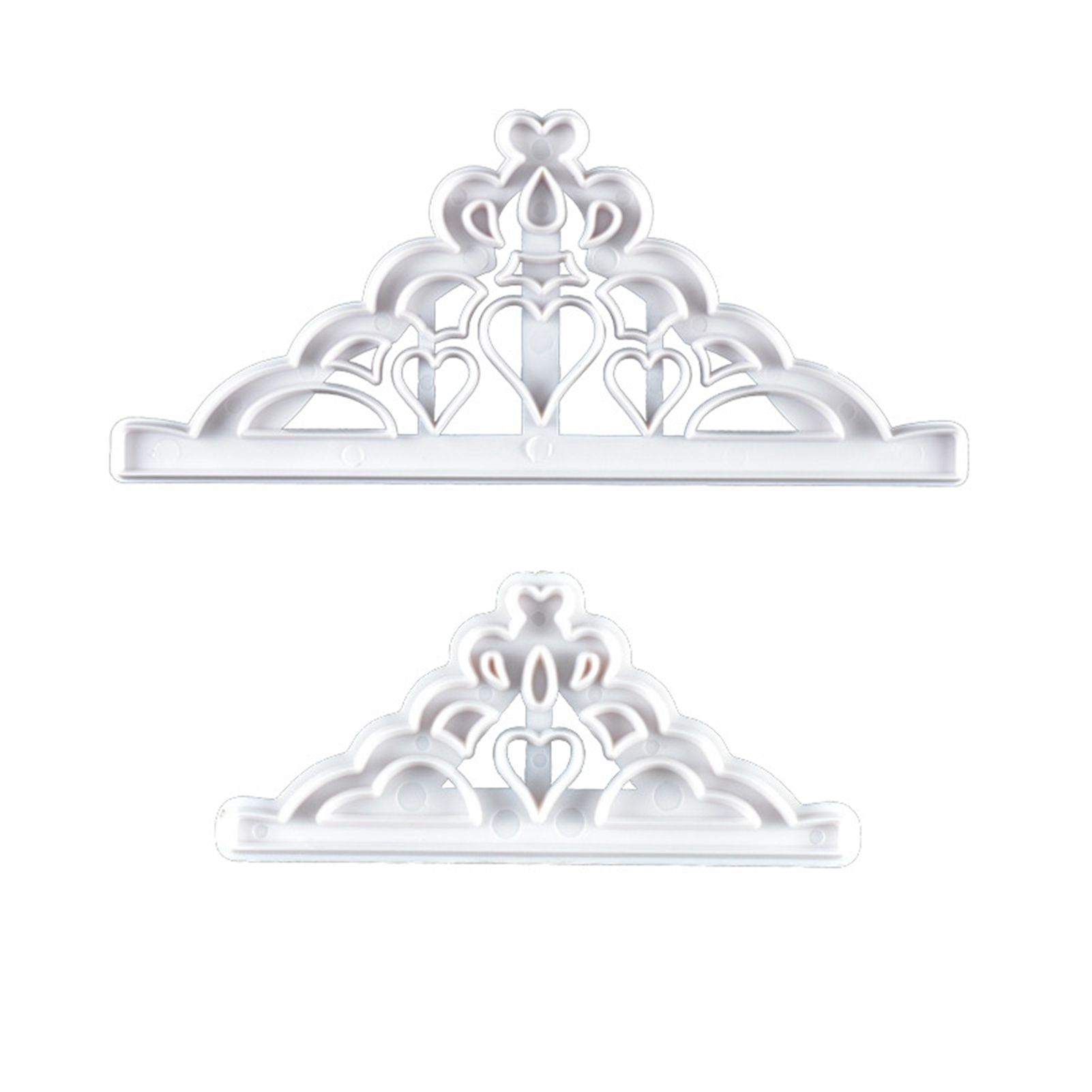 2 Pcs Crown Cutters Set Princess Crown Mold Tiara Cutter Cake Decorating Mold for DIY Birthday Party Dinner - Image 1