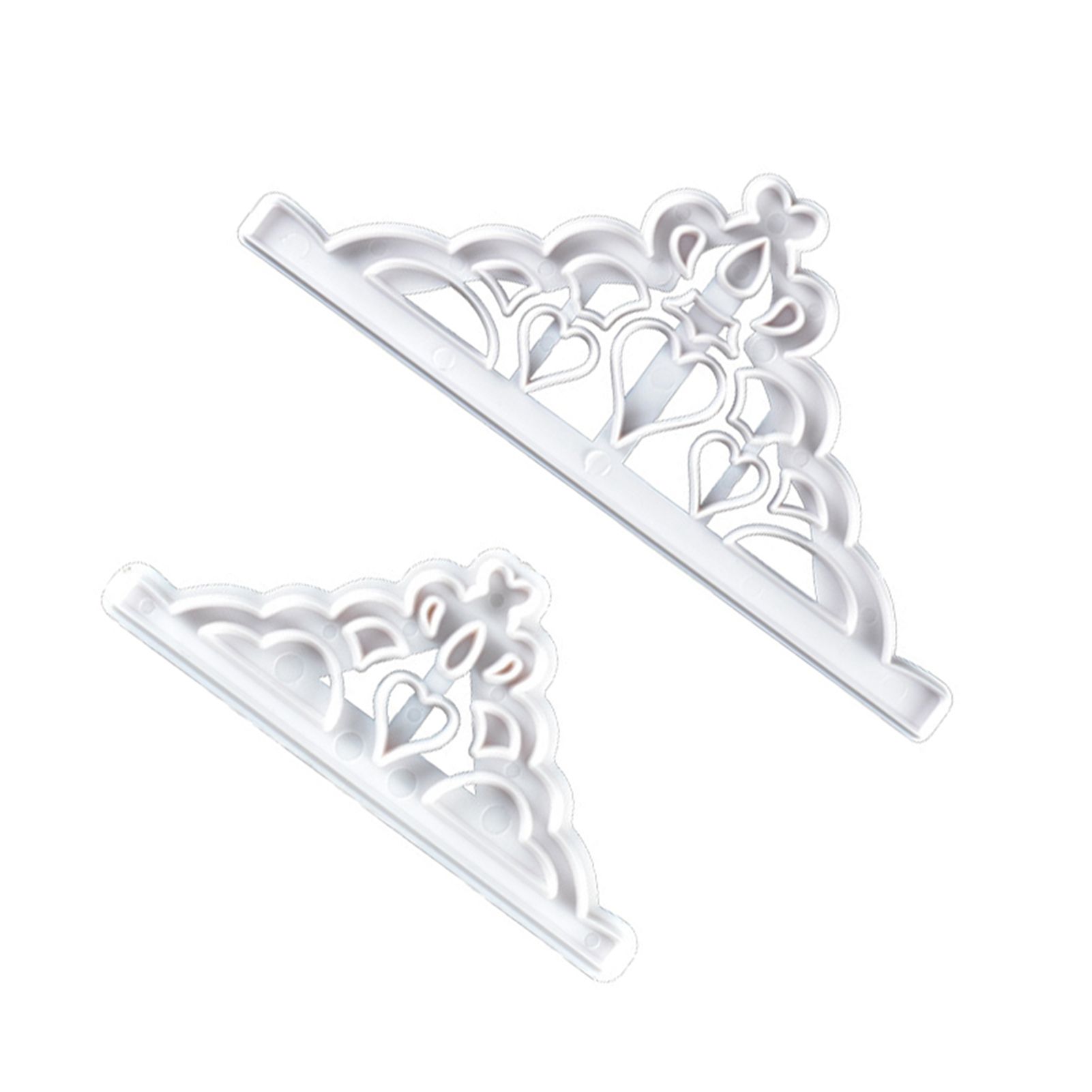 2 Pcs Crown Cutters Set Princess Crown Mold Tiara Cutter Cake Decorating Mold for DIY Birthday Party Dinner - Image 2