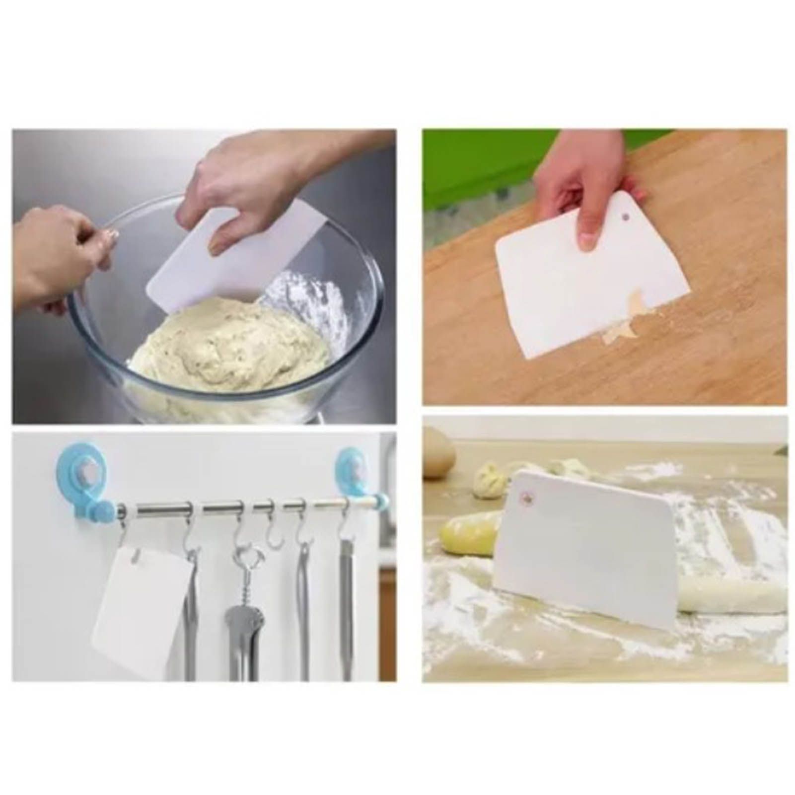 19.3x12.7cm Dough Scraper ABS Multifunction Trapezoid Large Dough Cutter Chopper for Kitchen - Image 8
