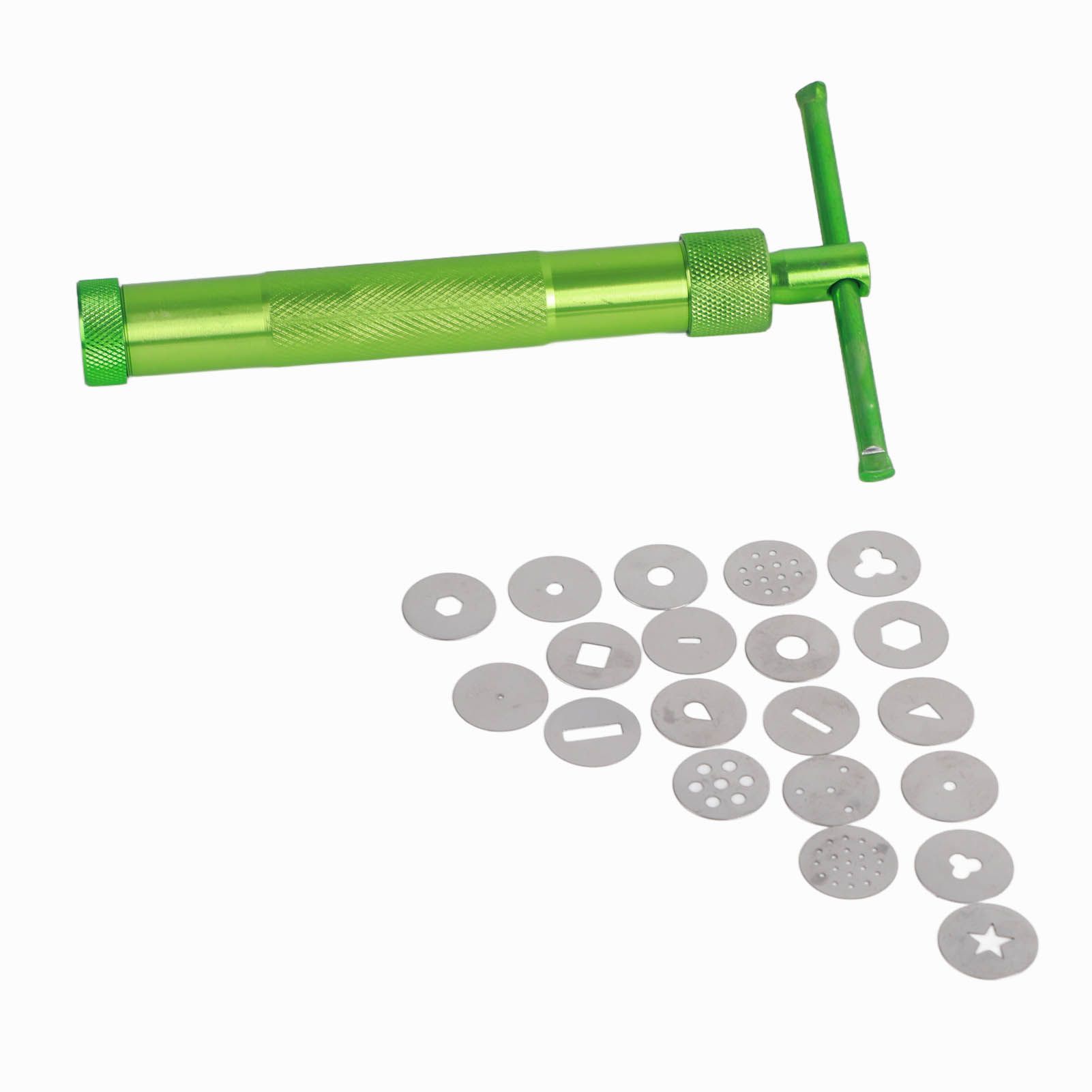 Green Clay Extruder Stainless Steel Clay Extruder Fondant Cake Sculpture Polymer Clay Tools Cake Decorating Tools - Image 1
