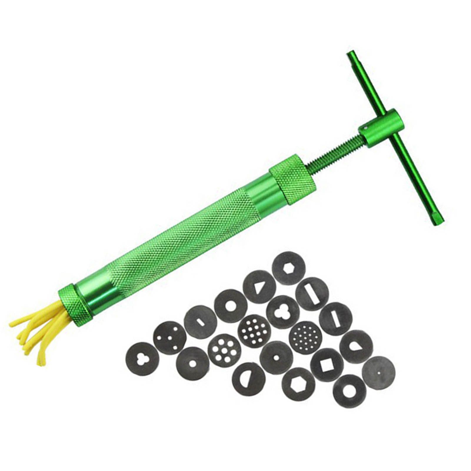 Green Clay Extruder Stainless Steel Clay Extruder Fondant Cake Sculpture Polymer Clay Tools Cake Decorating Tools - Image 2
