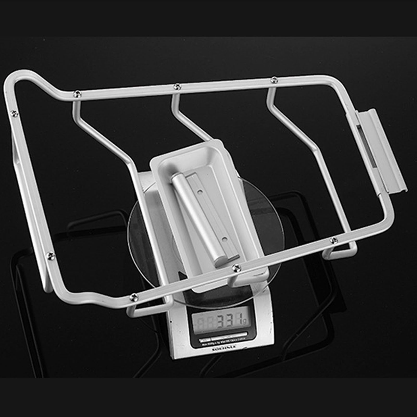 Pot Lid Holder Drilling Free Wall Mounted Space Saving Aluminium Hand Polishing Rustproof for Kitchen 3 Layer - Image 4