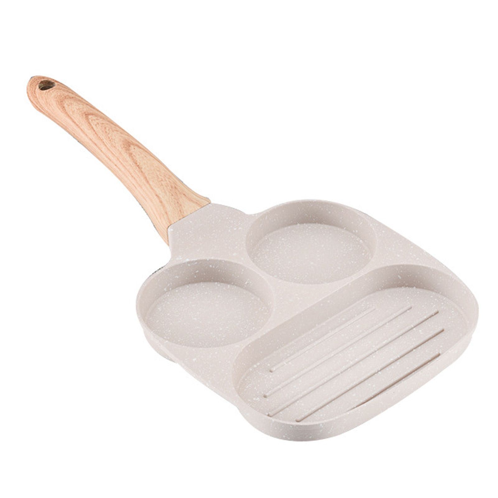 3 in 1 Breakfast Pan Nonstick Aluminum Alloy Labor Saving Pancake Frying Pan for Egg Bacon Gas Stove - Image 1