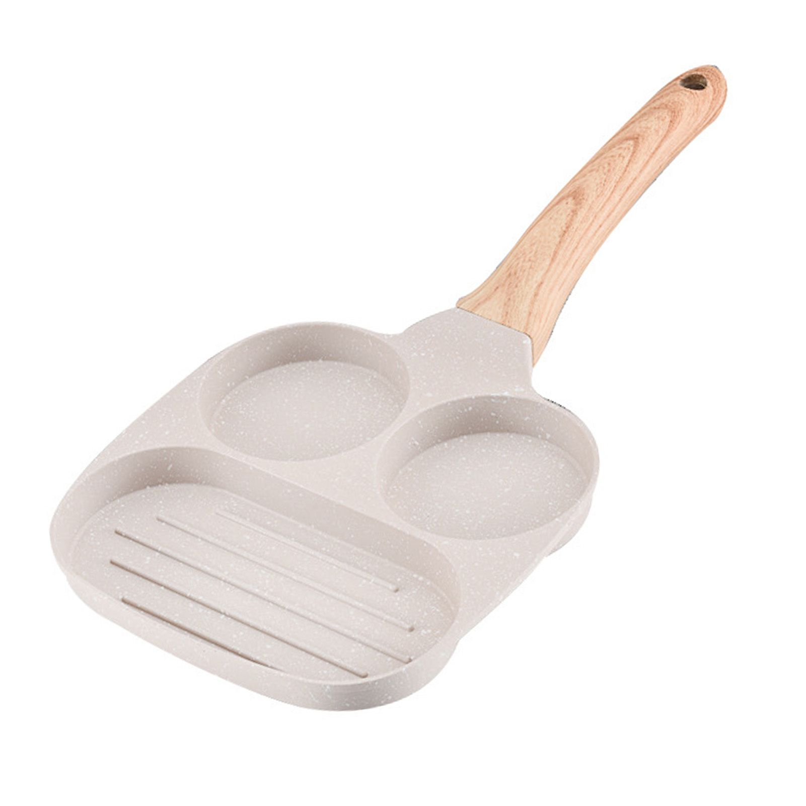 3 in 1 Breakfast Pan Nonstick Aluminum Alloy Labor Saving Pancake Frying Pan for Egg Bacon Gas Stove - Image 4